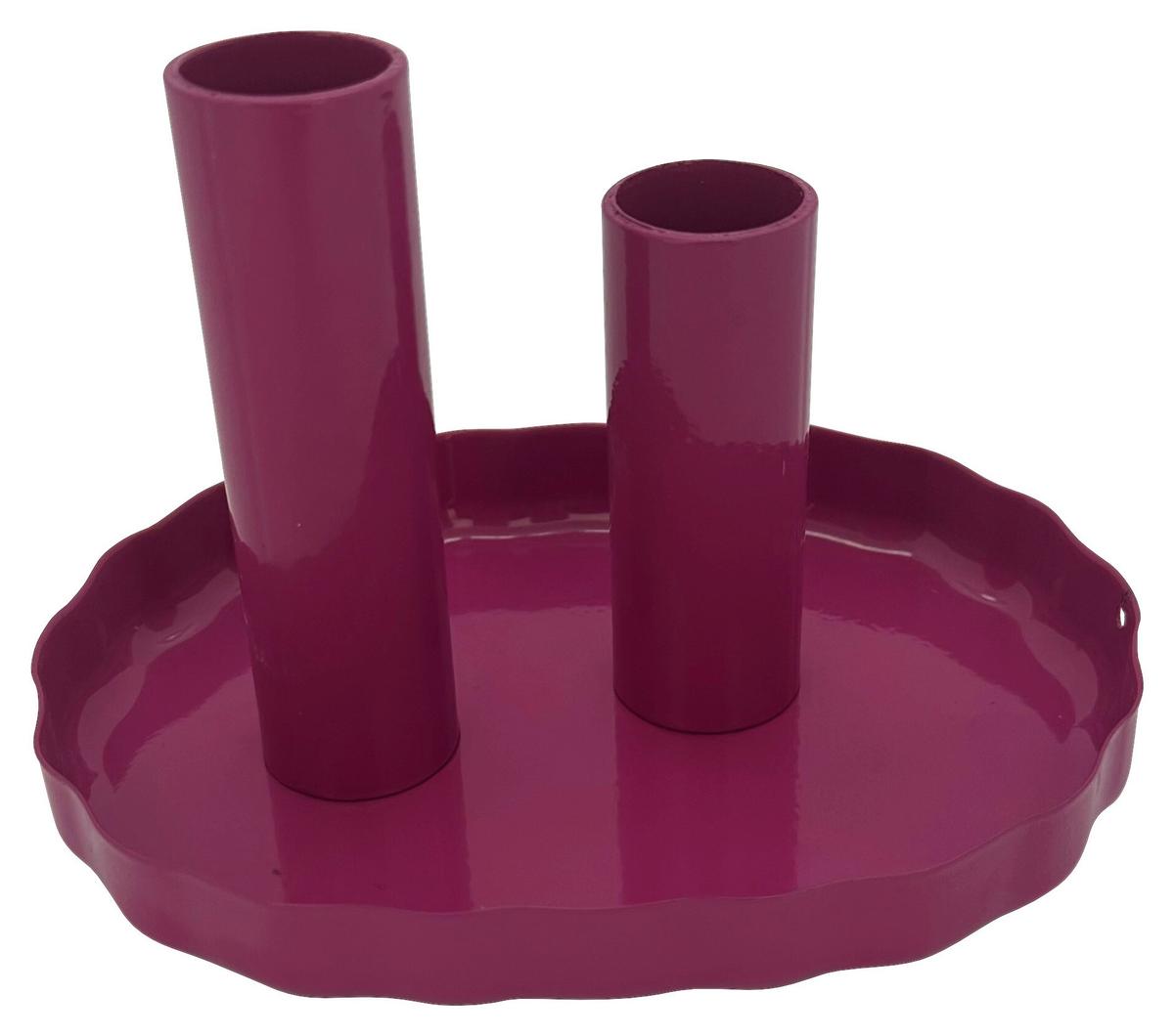 Kerzenhalter Grace Pink - Pink, MODERN, Metall (14/10,5/9,5cm) - Mömax