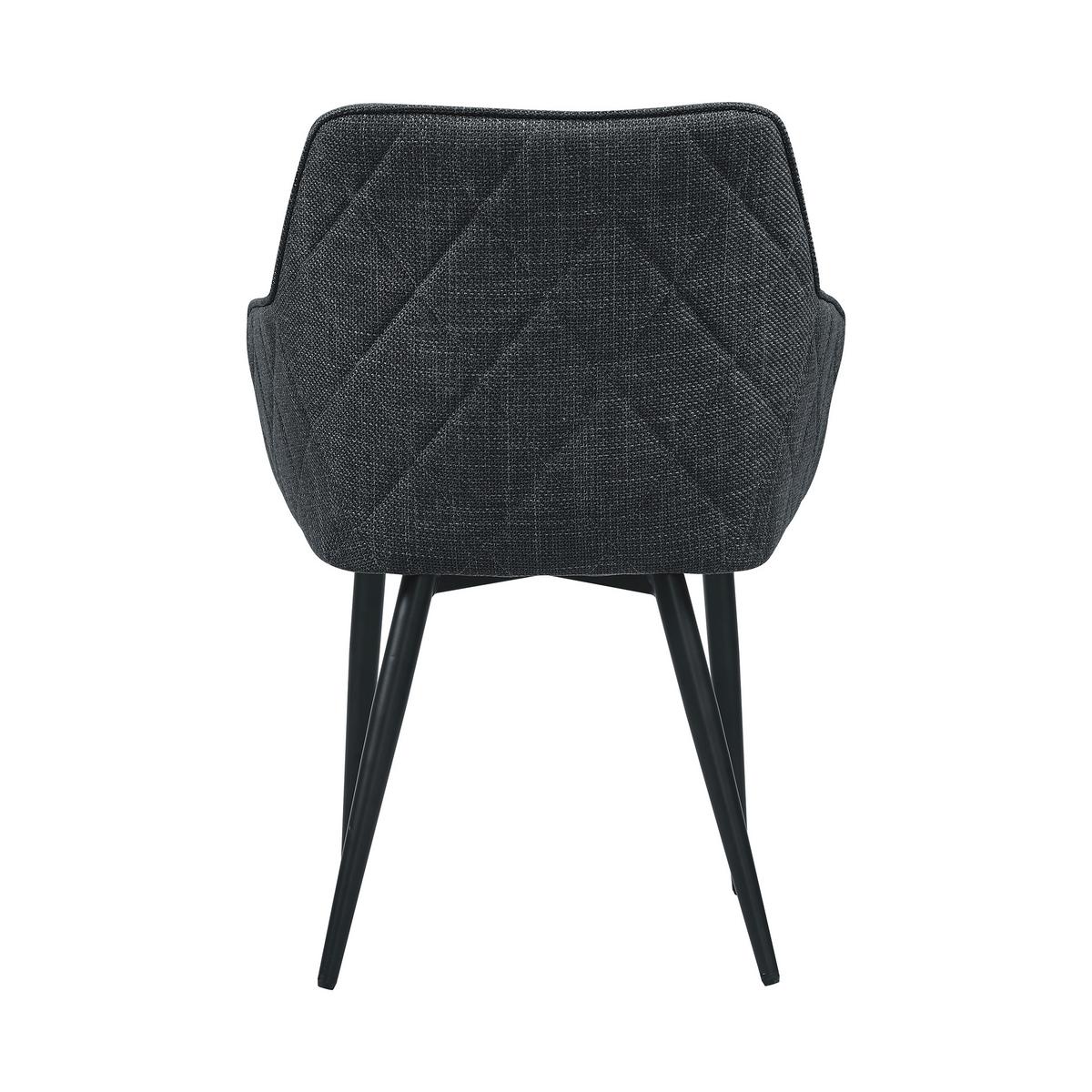 Naslanjač Rebi, Antracit - črna/antracit, Moderno, kovina/tekstil (61/85/60cm) - Livetastic