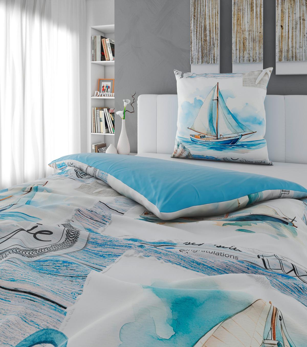 POŚCIEL DWUSTRONNA SAILOR - różnokolorowy, tkanina (155/220cm) - Esposa