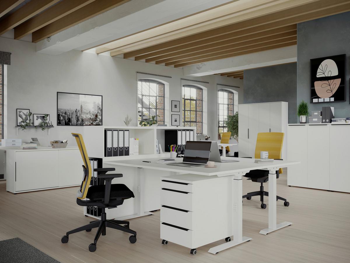 Aktenschrank Ribera in Weiß - Weiß, MODERN, Holzwerkstoff (81/197/40cm) - Premium Living
