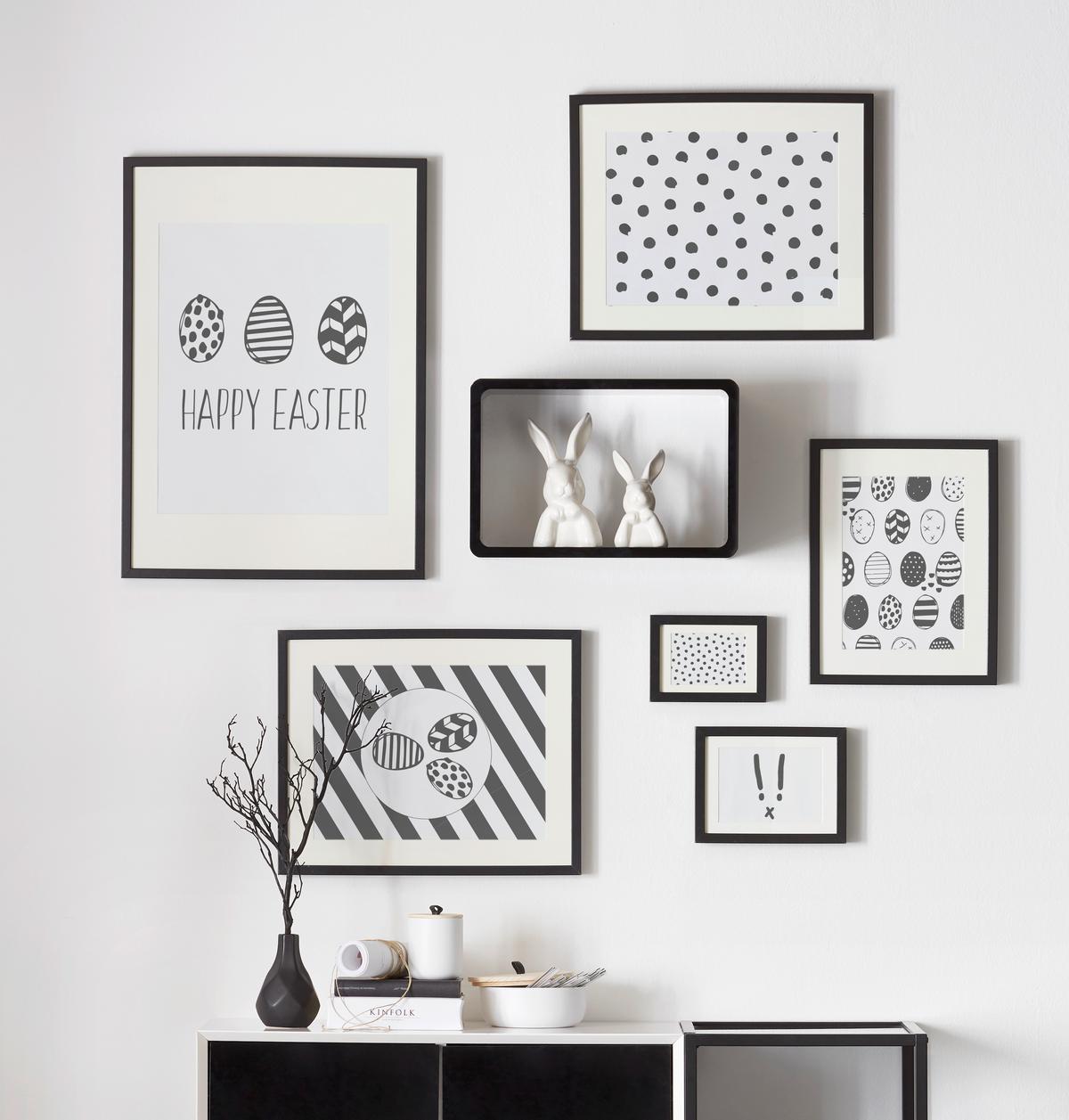 Ramă foto Gitta - negru, Modern, sticlă/material pe bază de lemn (13/18/3,6cm) - Modern Living