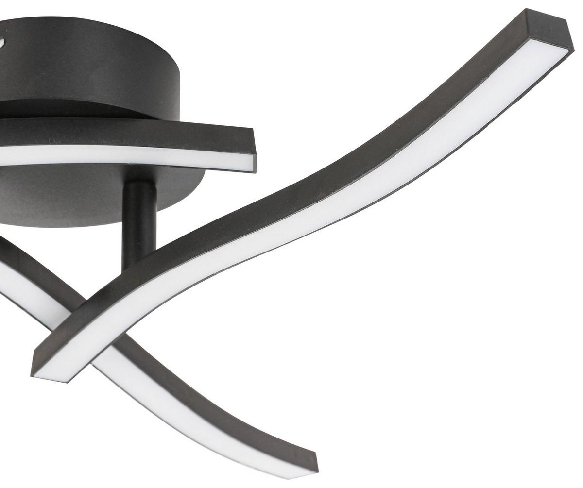 LED-Deckenleuchte Ito in Schwarz max. 18 Watt - Schwarz, MODERN, Kunststoff/Metall (56/56/11cm) - Mömax