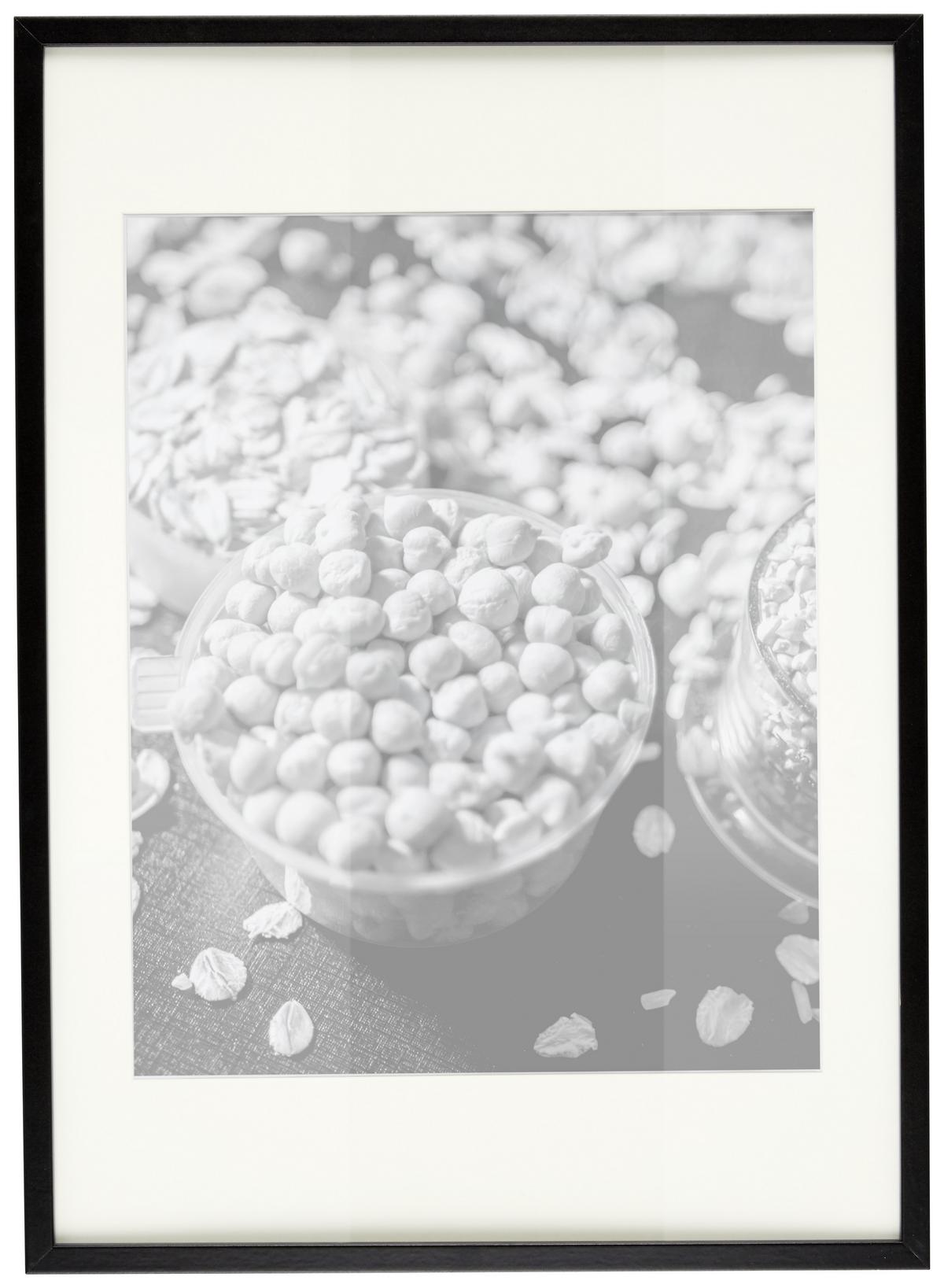 Ramă foto Gitta - negru, Modern, plastic/material pe bază de lemn (50/70/3,6cm) - Modern Living