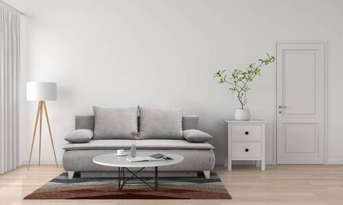 Canapea extensibilă MONA - gri deschis, Modern, textil (208/100/106cm) - Modern Living