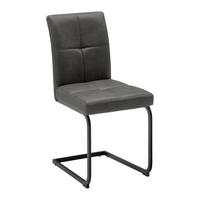 Scaun cantilever COOPER - negru/gri, Modern, metal/textil (45/93/60cm) - Mömax
