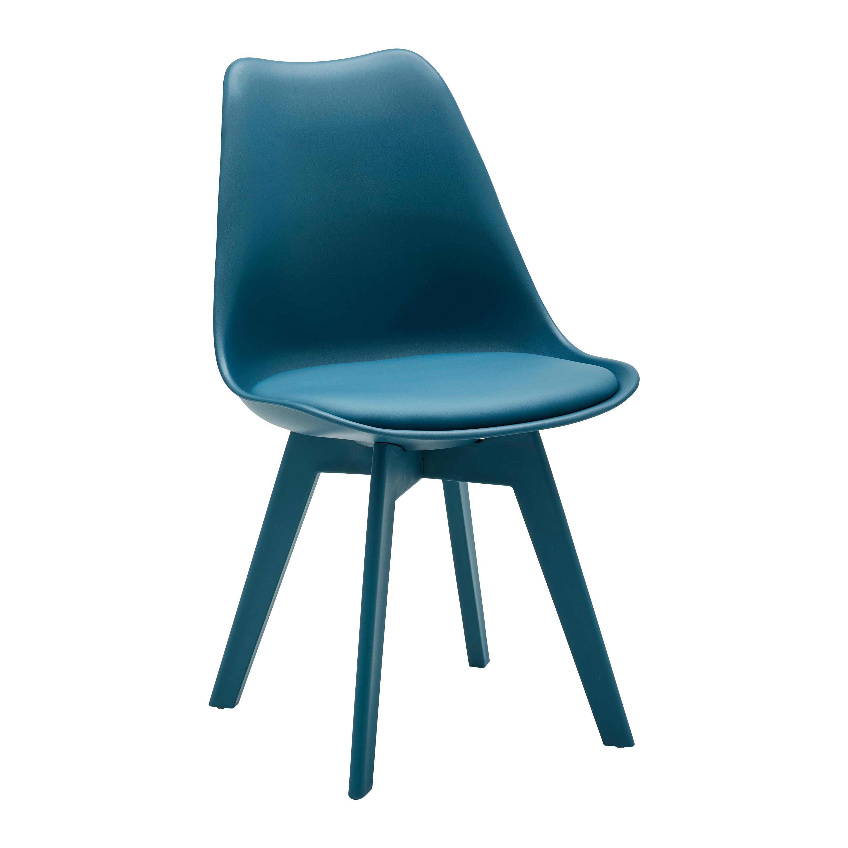 KRZESŁO MIA - petrol, Modern, tworzywo sztuczne/tkanina (50/84/54cm) - Bessagi Home