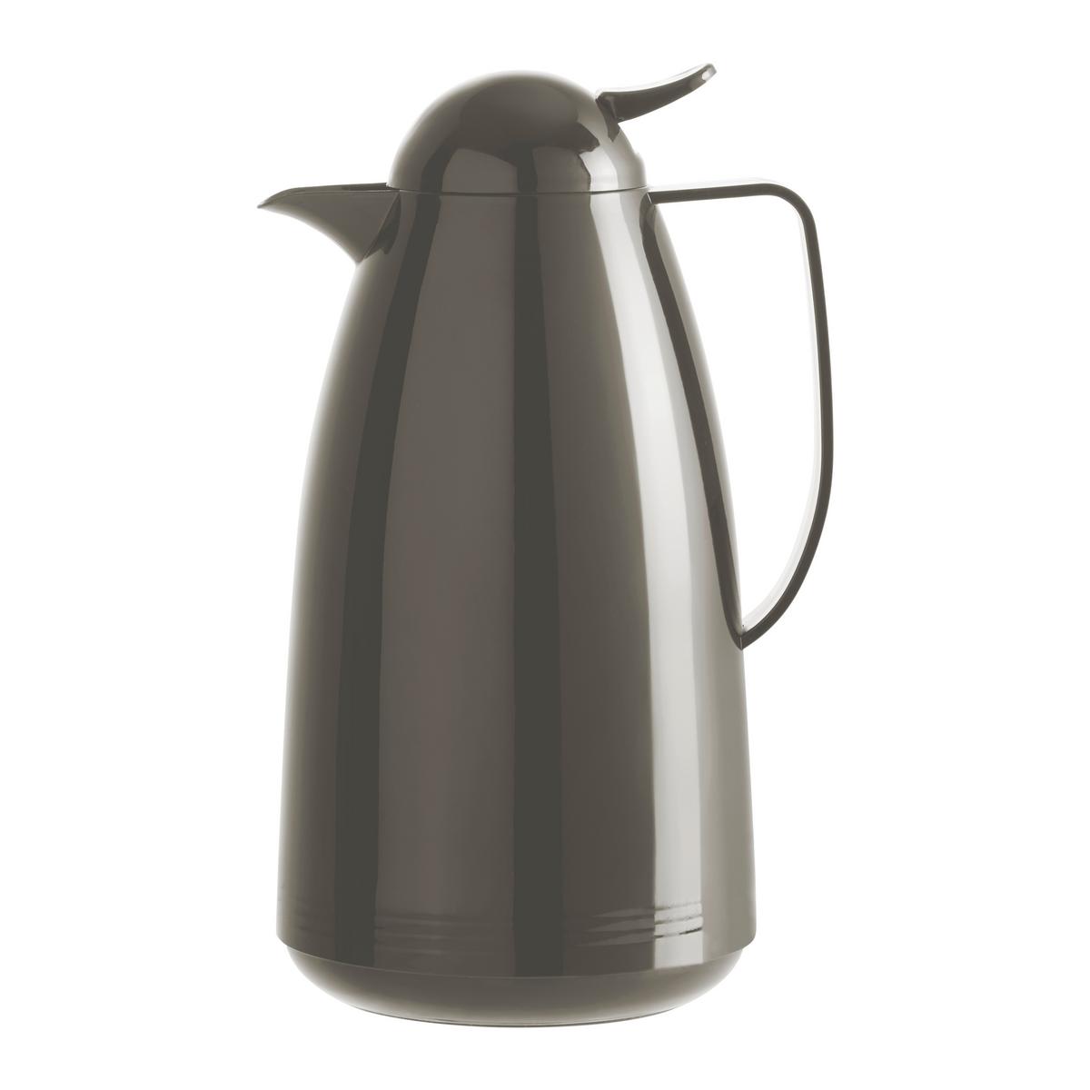 Sticlă termos cca. 1L Barbara - gri deschis/negru lucios intens, Konventionell, plastic/sticlă (1l) - Mömax