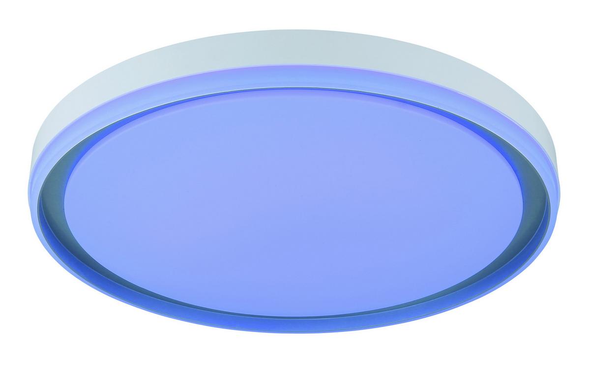 Led Stropna Svjetiljka Janice - bijela/srebrne boje, Design, metal/plastika (50/8cm) - Globo