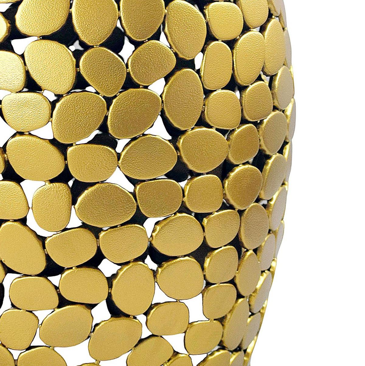 BEISTELLTISCH WL7.360 - Goldfarben, Design, Stein/Metall (40/46/40cm) - Livetastic