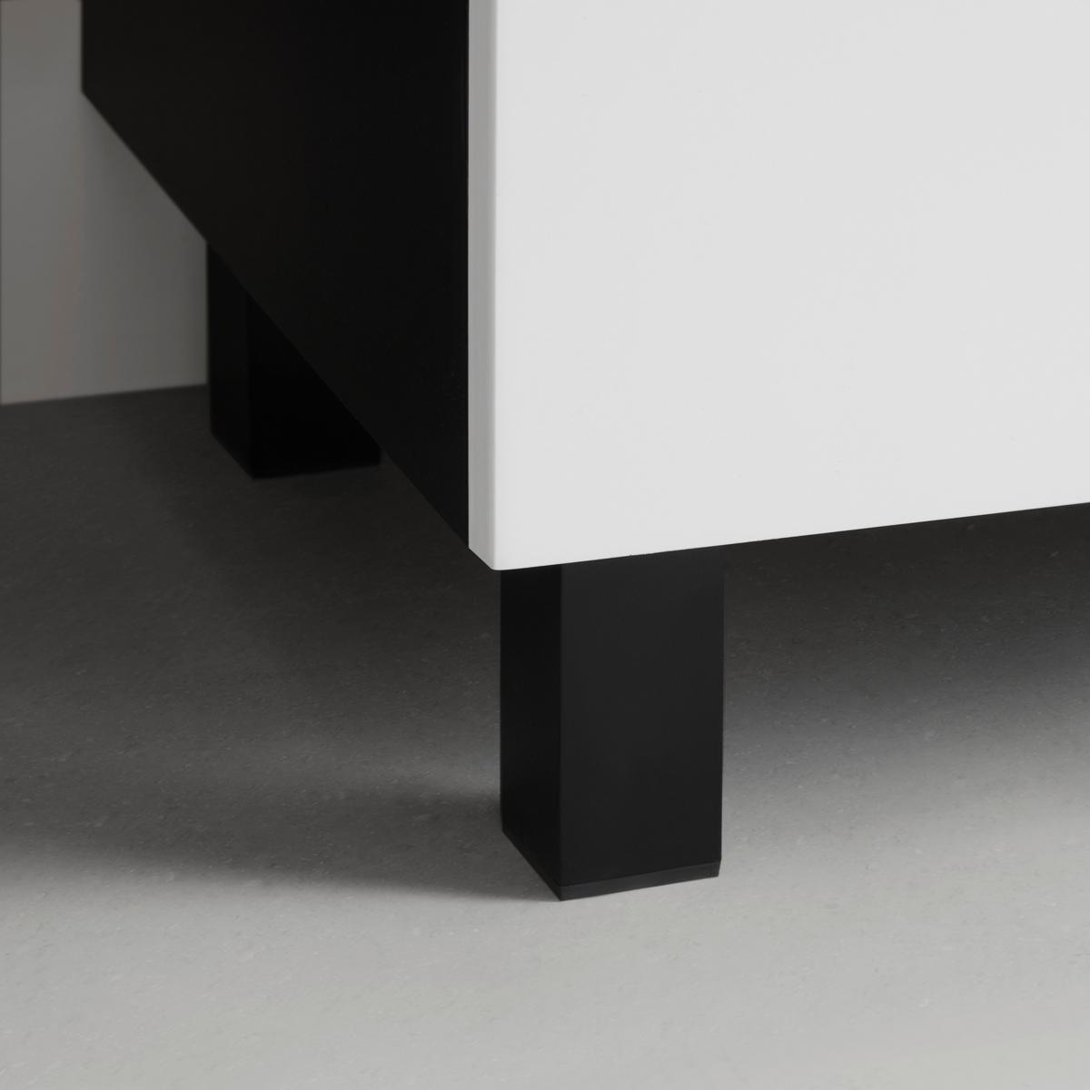 Waschbeckenunterschrank Wave II in Schwarz/Weiß - Schwarz/Weiß, MODERN, Holzwerkstoff (70/60/40cm) - Mömax