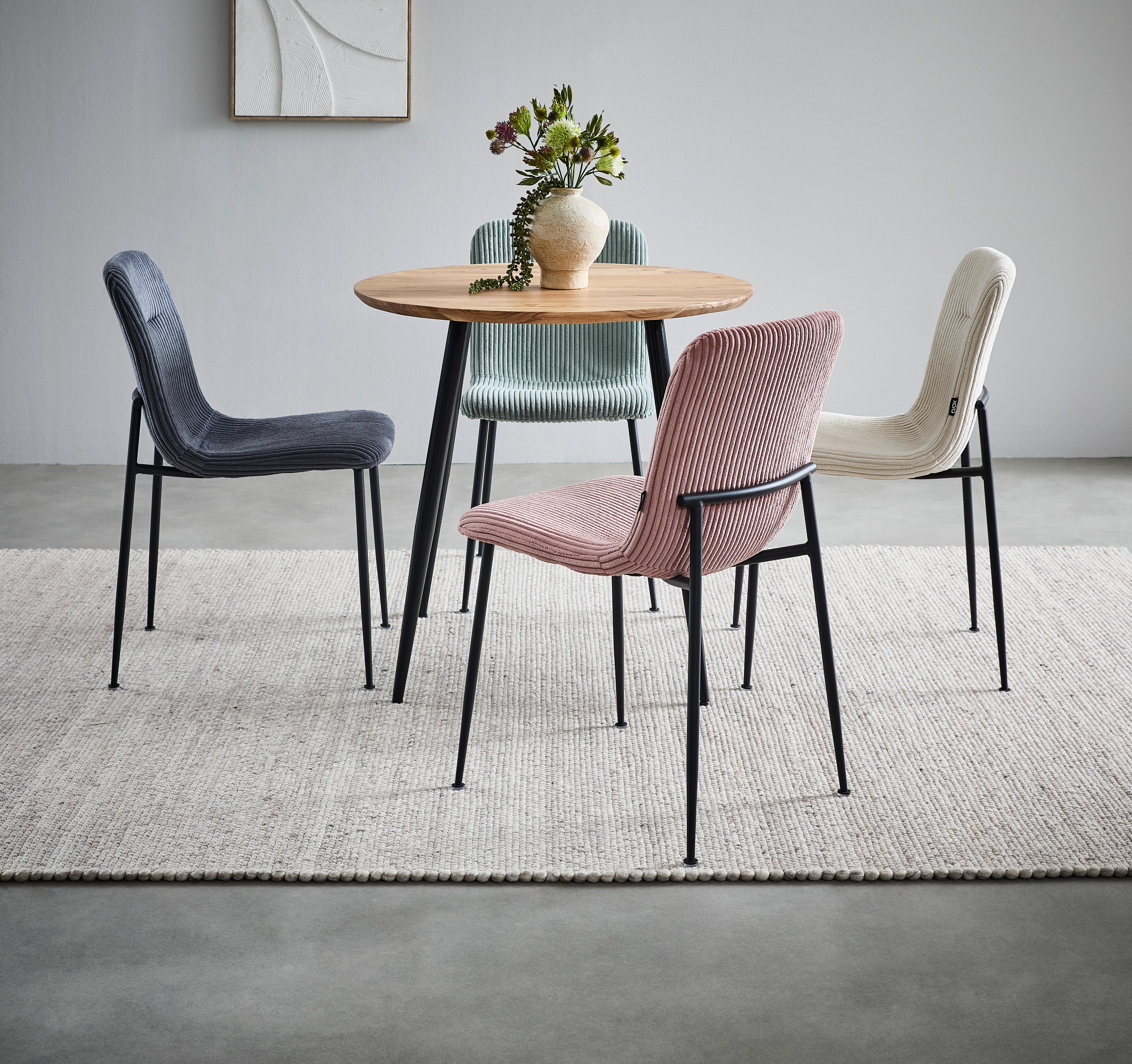 STÓŁ DO JADALNI MALLORCA - kolor akacjowy/czarny, Lifestyle, metal/drewno (80/80/76cm) - Stylife