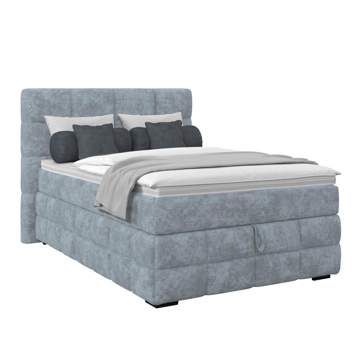 PAT BOX VEGA - albastru deschis/verde, Trend, lemn/textil (140/200cm) - Modern Living