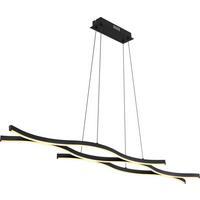 Viseča Led-svetilka Relo - črna/opal, Moderno, kovina/umetna masa (107,6/18/120cm) - Mömax