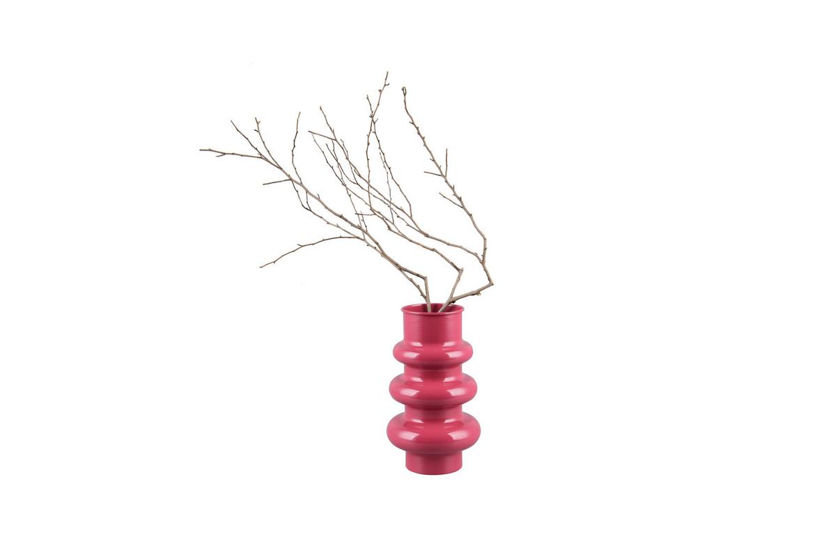 Dekovase Hoop Rot - Rot, Basics, Metall (17/17/30cm)