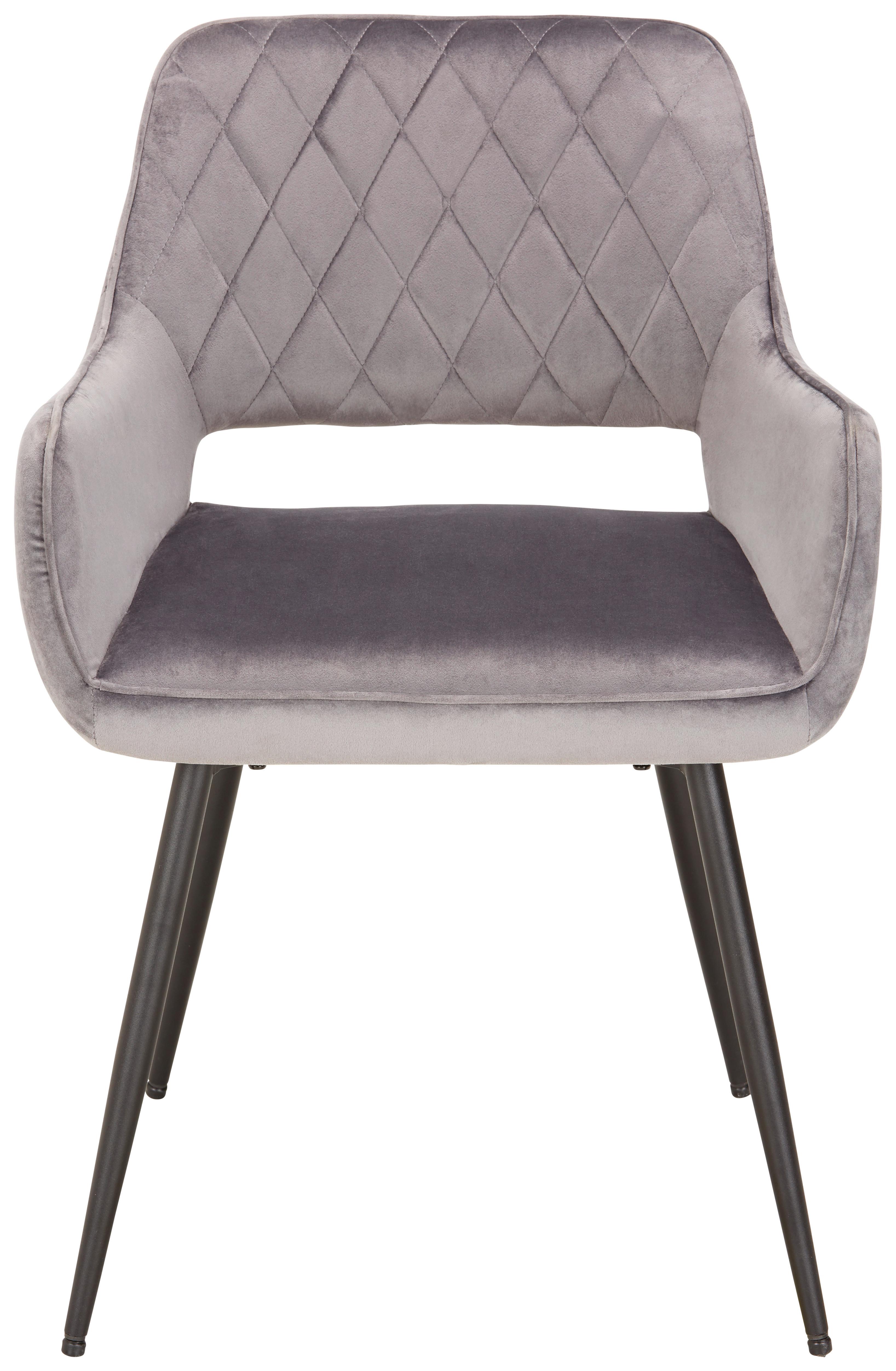 Oblazinjeni Stol Serafina, Siva - siva/črna, Moderno, kovina/tekstil (55/80,5/59,5cm) - Mömax