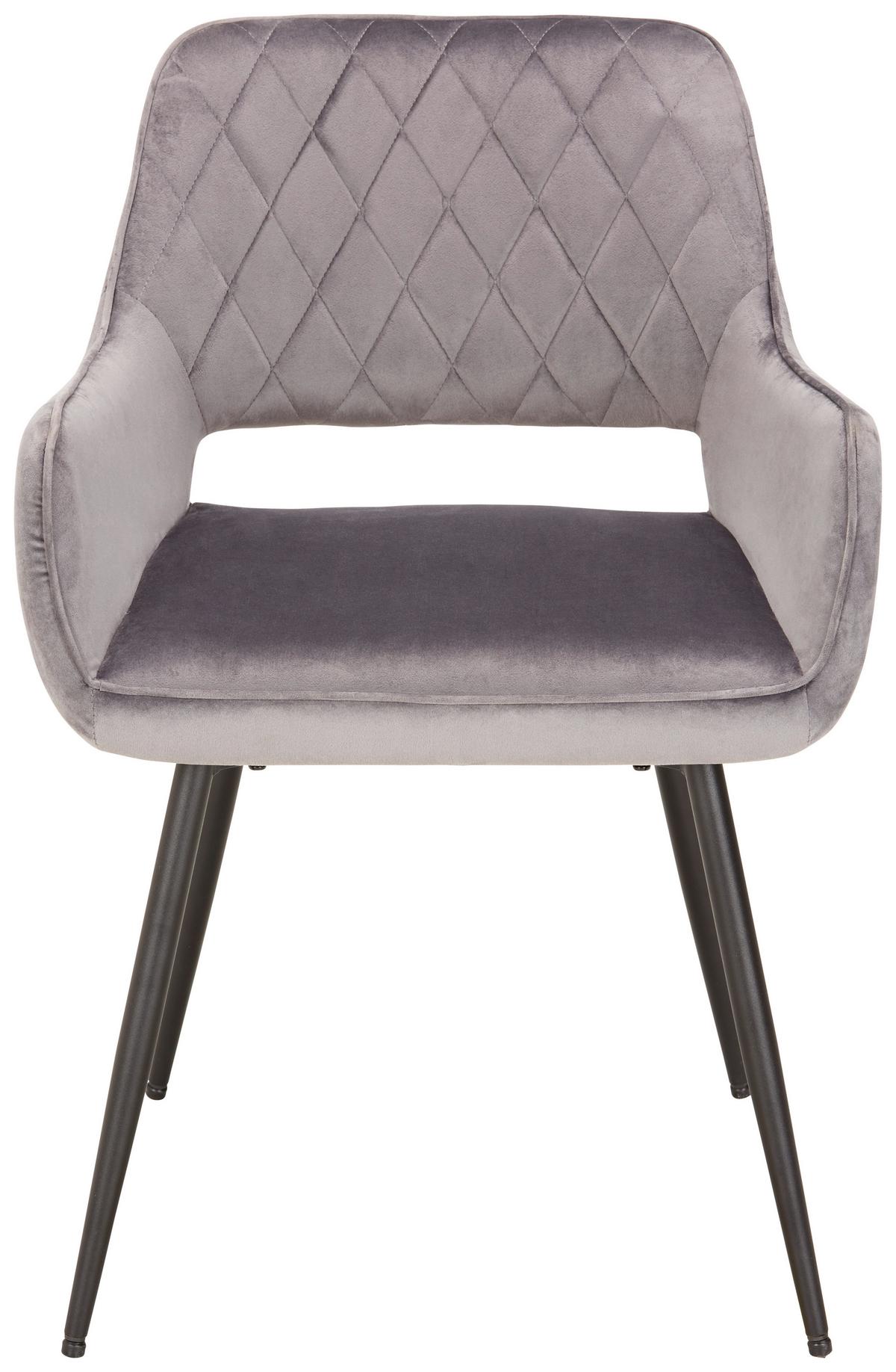 Stolica S Rukonaslonima Serafina - siva/crna, Moderno, drvo/metal (55/80,5/59,5cm) - Mömax