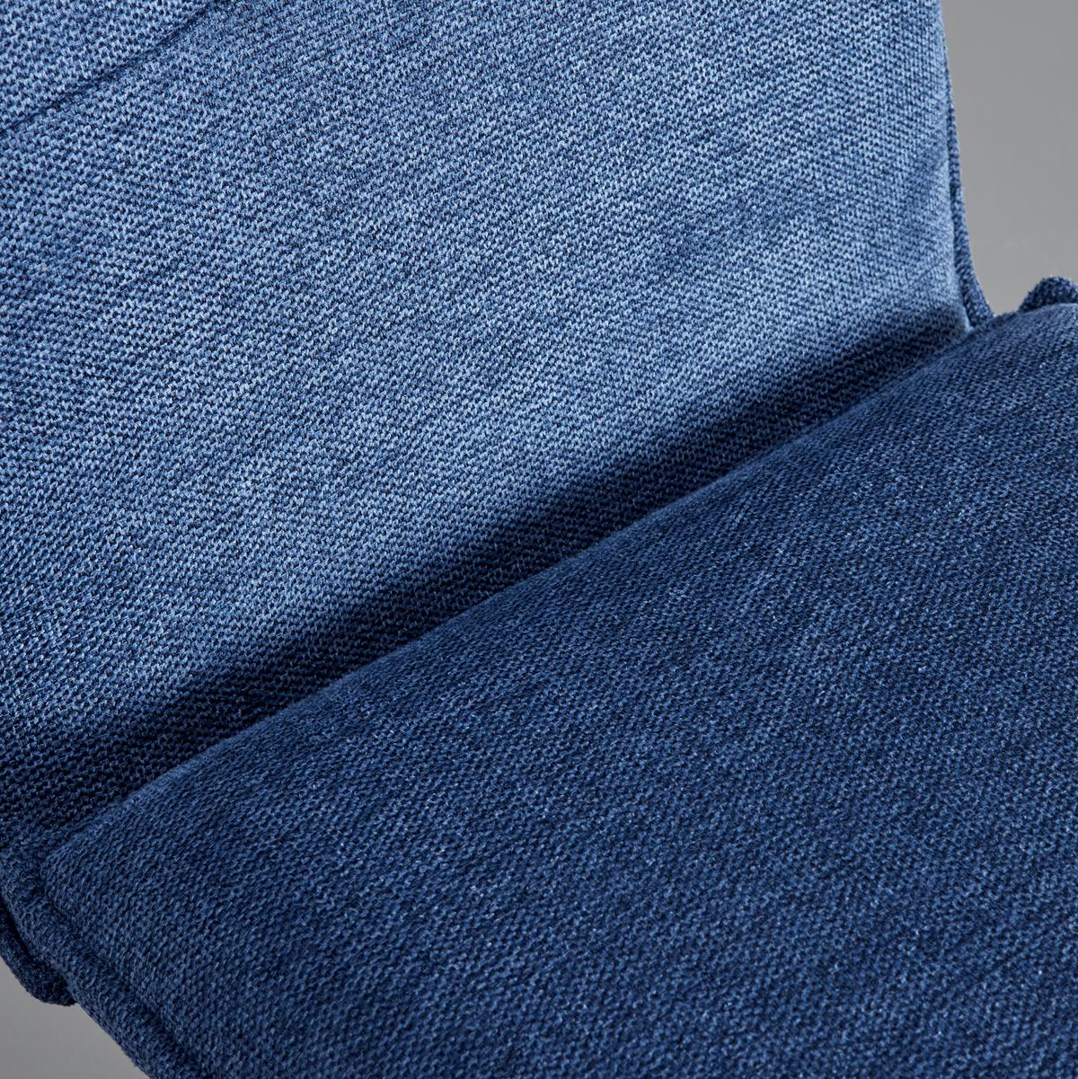 Barhocker-Set Boris Blau Webstoff Gepolstert - Blau/Schwarz, MODERN, Holz/Textil (44/107/56cm) - Bessagi Home