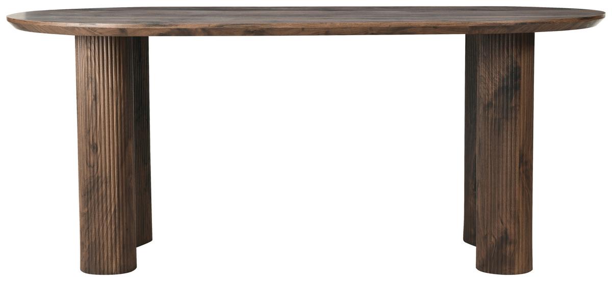 Jedilna Miza Edda, Barva Oreha, 180x90 - barva oreha, Basics, leseni material (180/90/75cm) - Livetastic