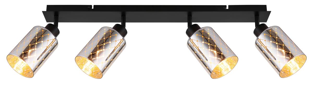 STRAHLER 54316-4  ALONSO - Klar/Chromfarben, Basics, Glas/Metall (86/9/22cm) - Globo