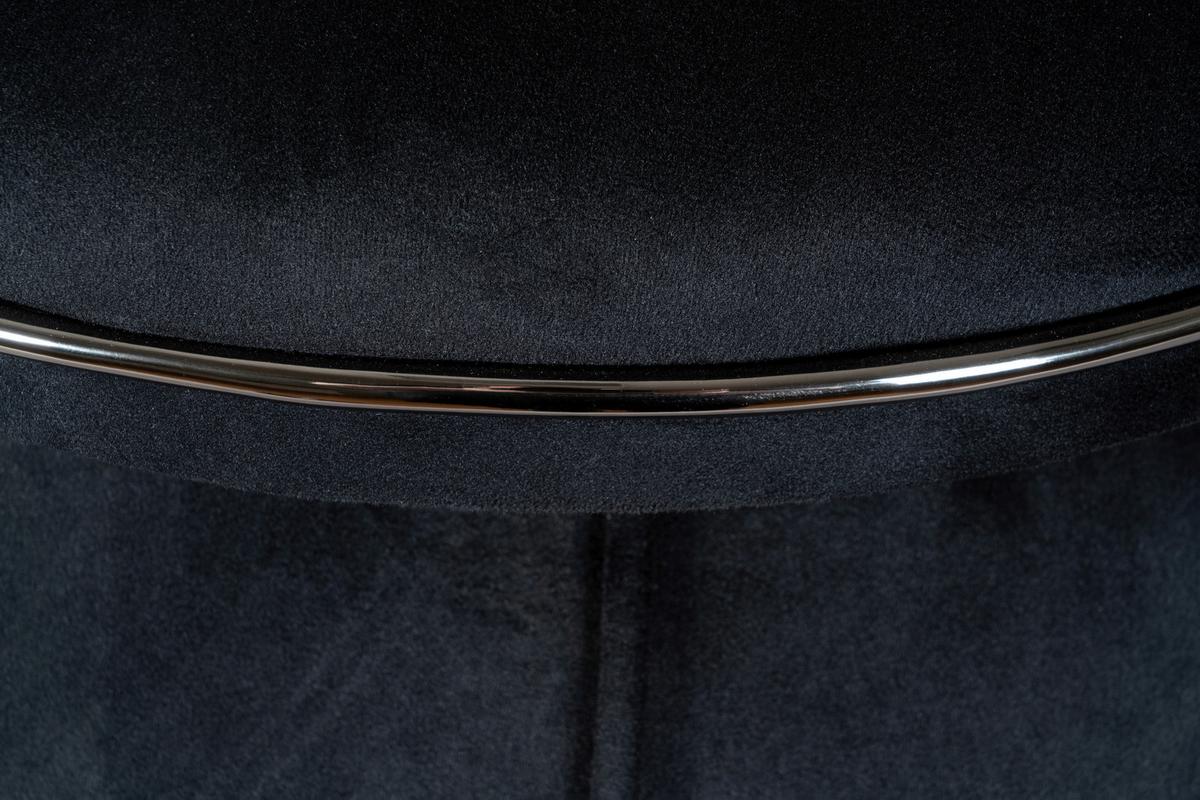 HOCKER CORIN 125 - Graphitfarben/Schwarz, Design, Textil (51,5/55cm) - Kayoom