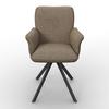 STOL MED ARMSTÖD TESS - brun/svart, Modern, metall/trä (65/87/64cm) - Bessagi Home
