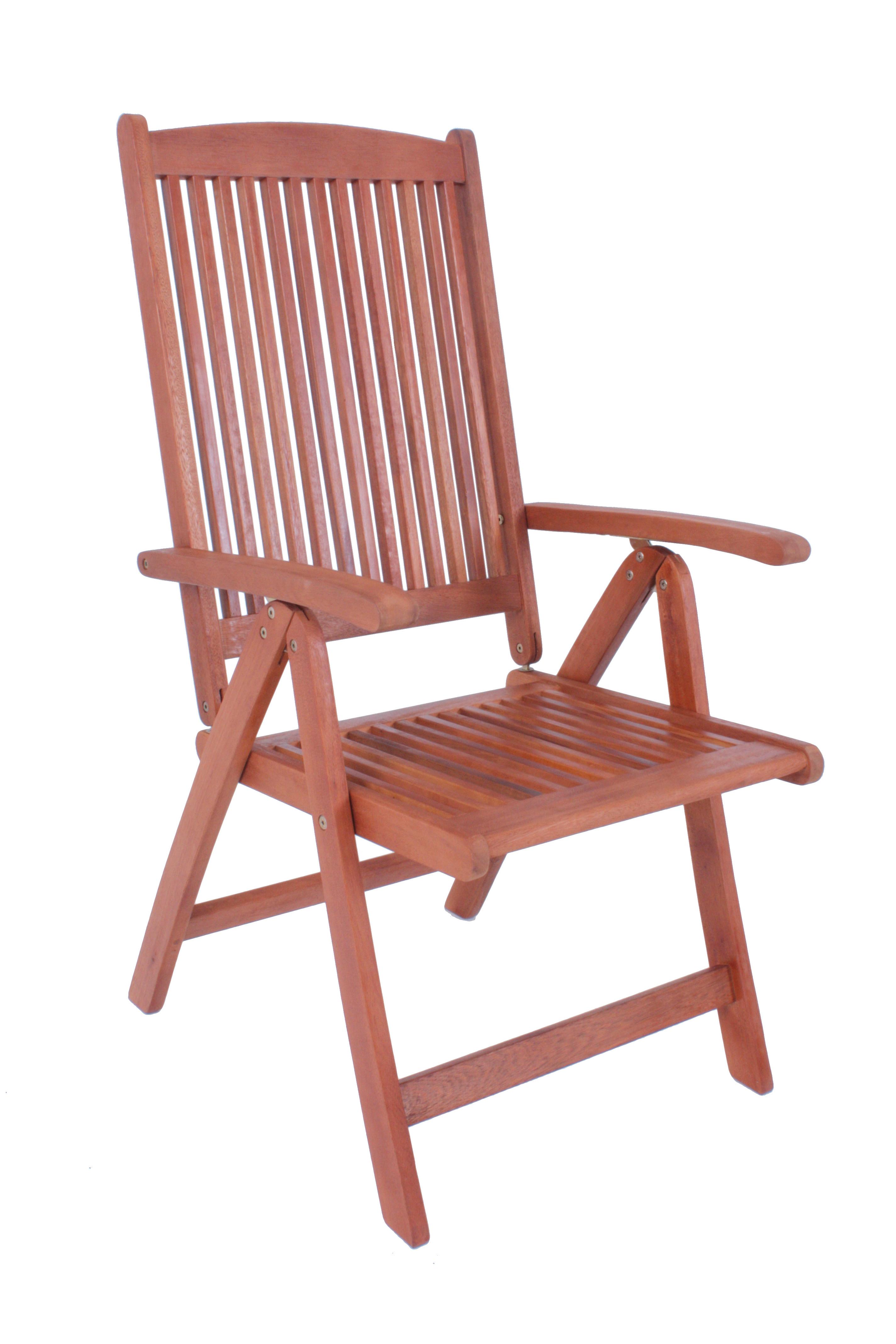 Gartenstuhl stapelbar/klappbar Eukalyptusholz - Eukalyptusholzfarben, Basics, Holz (58/110/65cm) - Gardenson