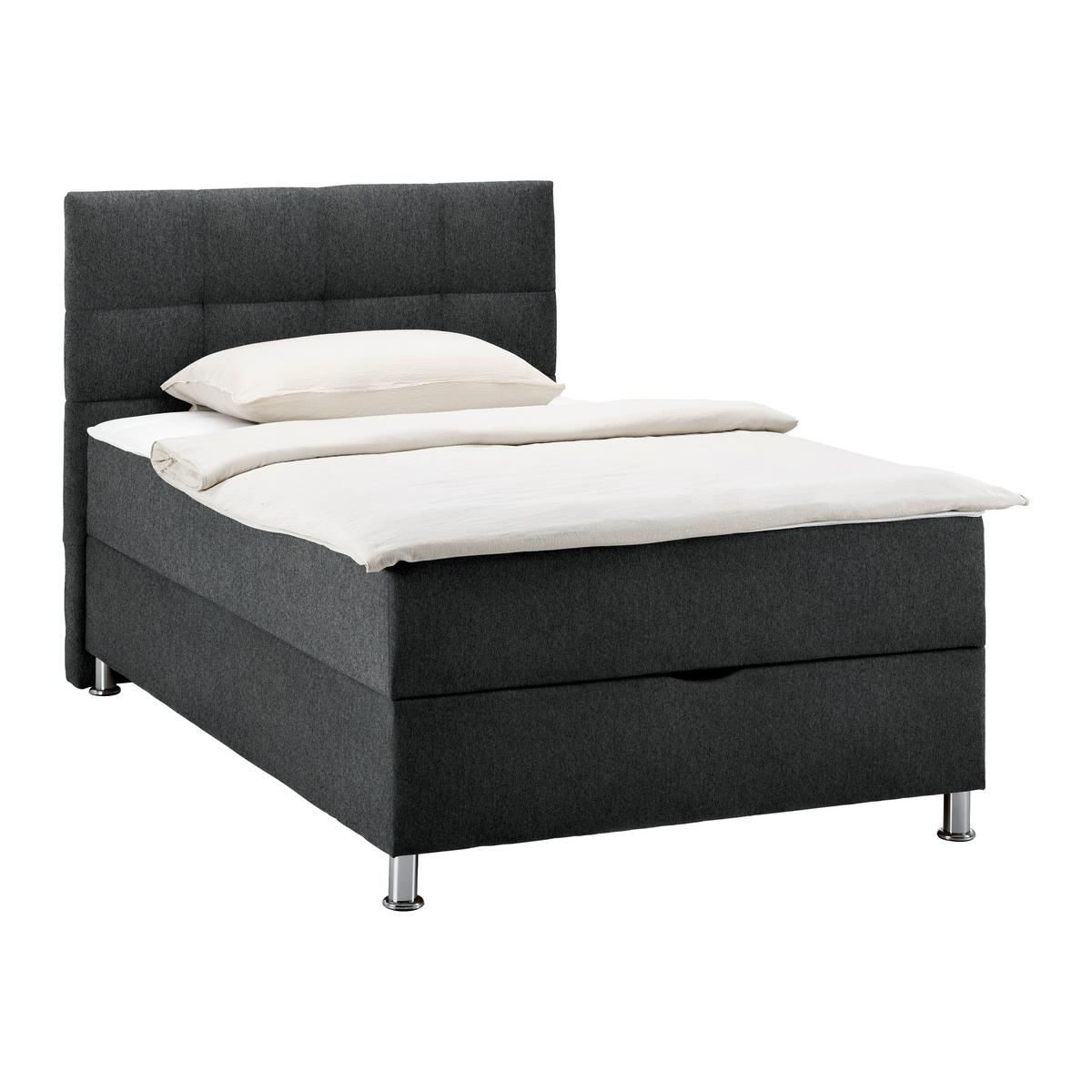 Box Krevet Oviedo - antracit, Konvencionalno, tekstil/metal (140/200cm) - Based