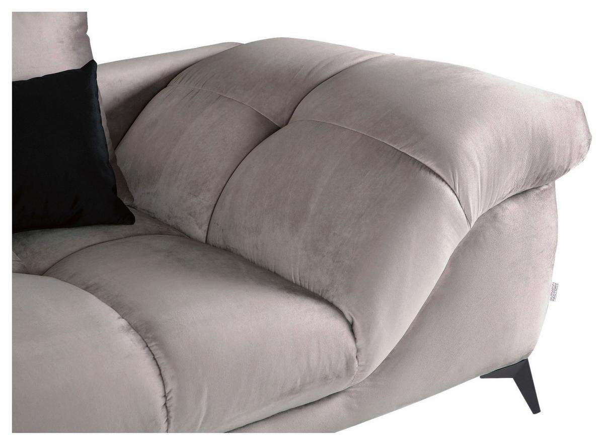 NAROŻNIK YANIS - jasnoszary/czarny, Modern, metal/tkanina (183/312cm) - Mömax