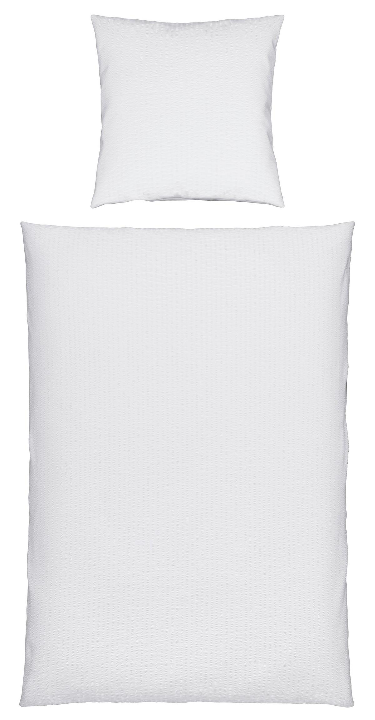 Bettwäsche Gisela Weiß ca. 135x200cm - Weiß, Textil (135/200cm) - Modern Living