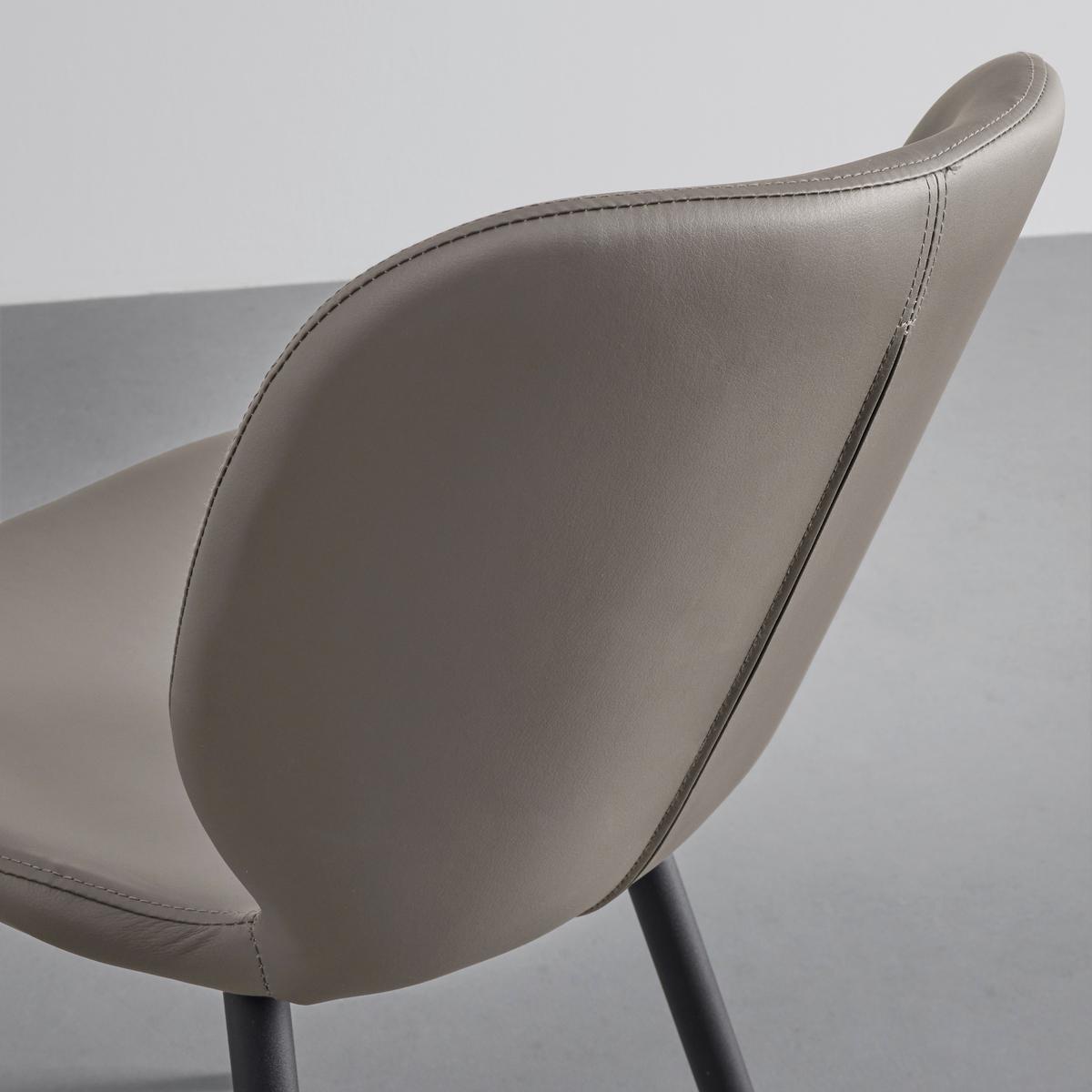 KRZESŁO IERY - czarny/taupe, Modern, metal/drewno (46/83/54cm) - Bessagi Home