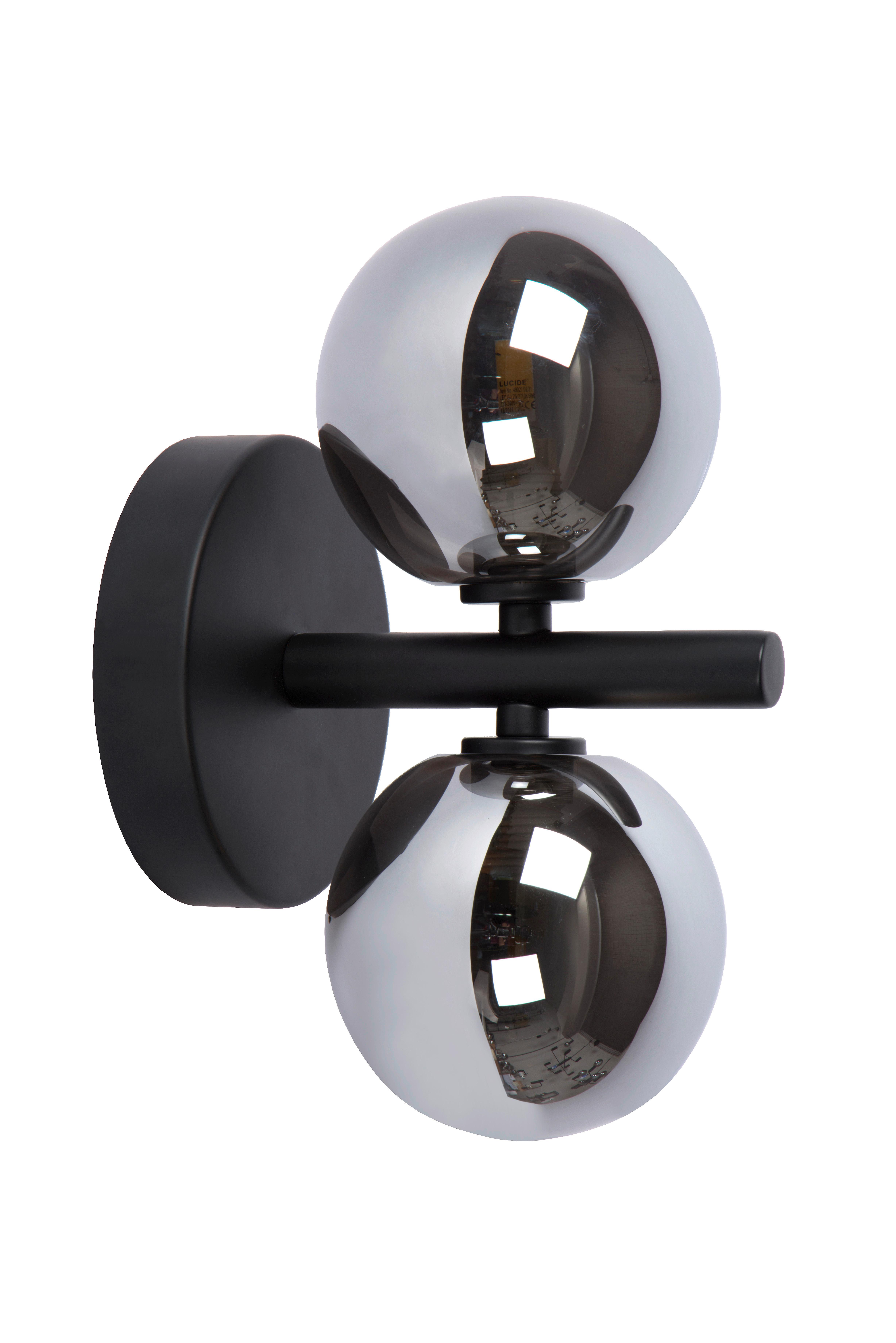 KINKIET 45274/02/30 TYCHO - czarny, Design, szkło (12/15/22cm) - Lucide
