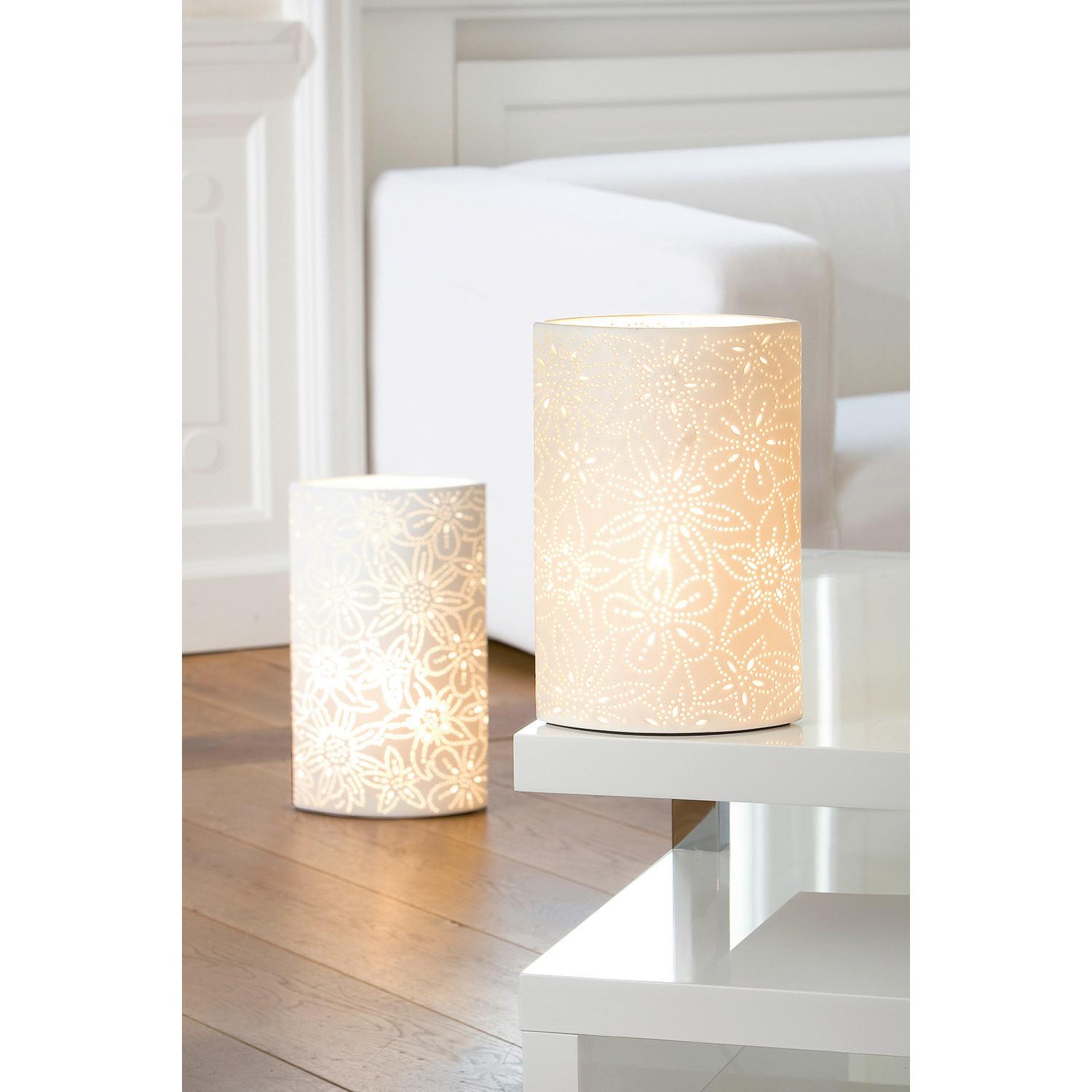 Tischleuchte Weiß - Weiß, Basics, Keramik (20/35/11cm)