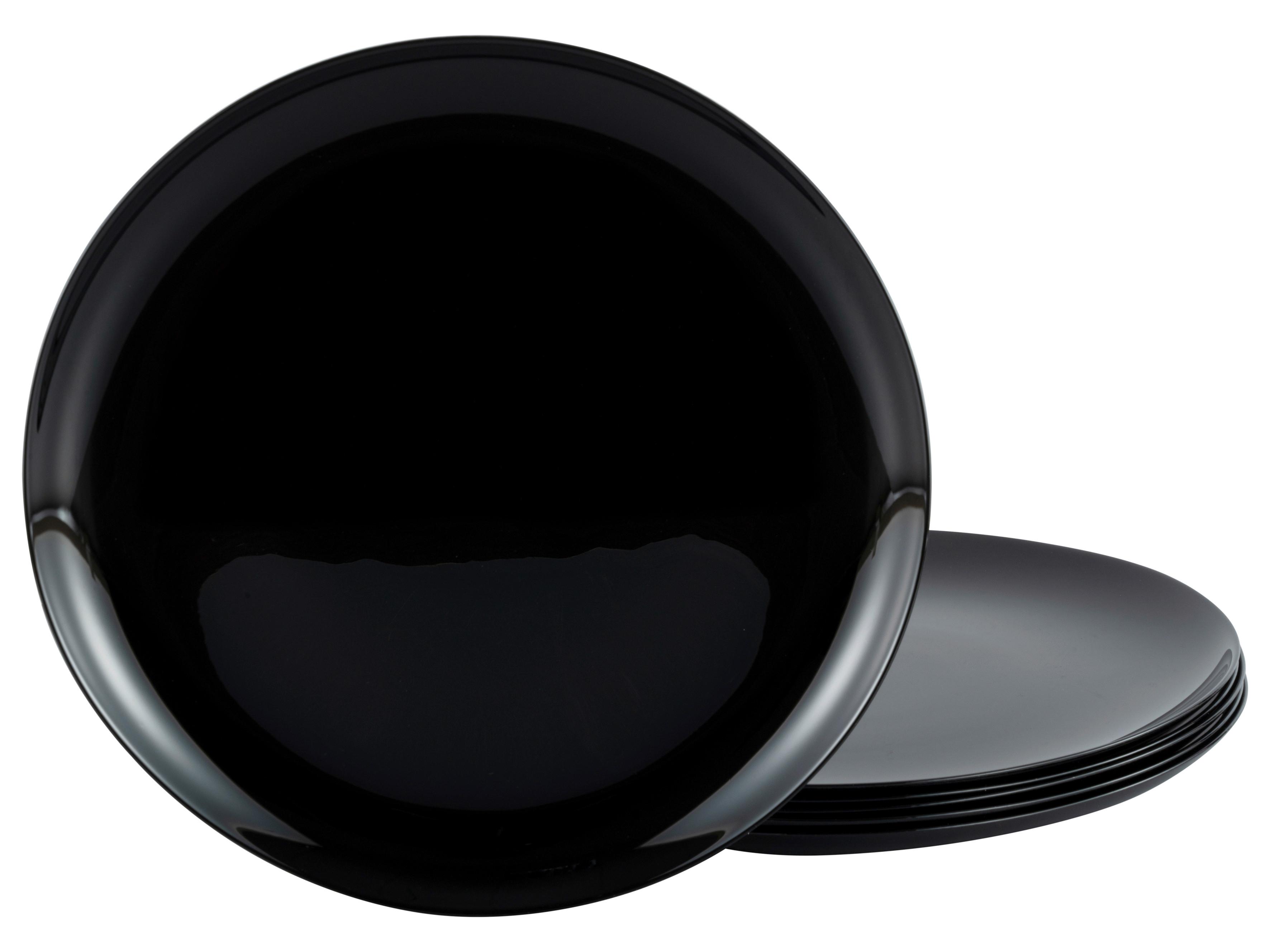 Set Krožnikov Za Pico Italien Party Black, 6-Delni - črna, steklo (33cm) - Creatable