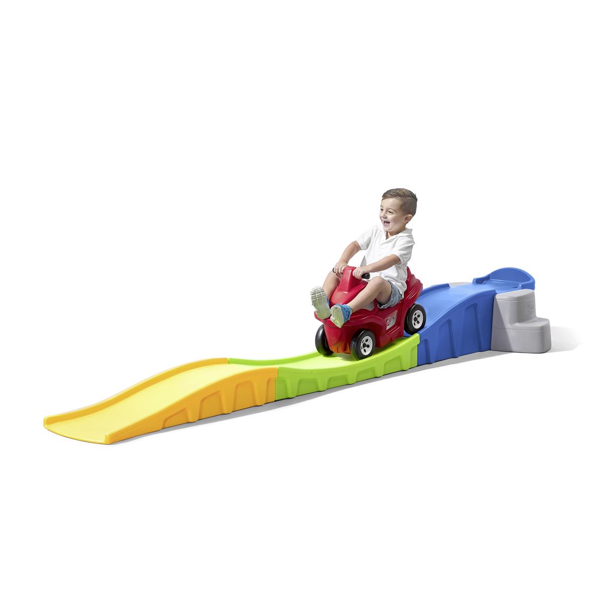 Spielfahrzeug Up & Down - Blau/Gelb, KONVENTIONELL, Kunststoff (312,42/37,5/77,5cm) - Ambia Garden