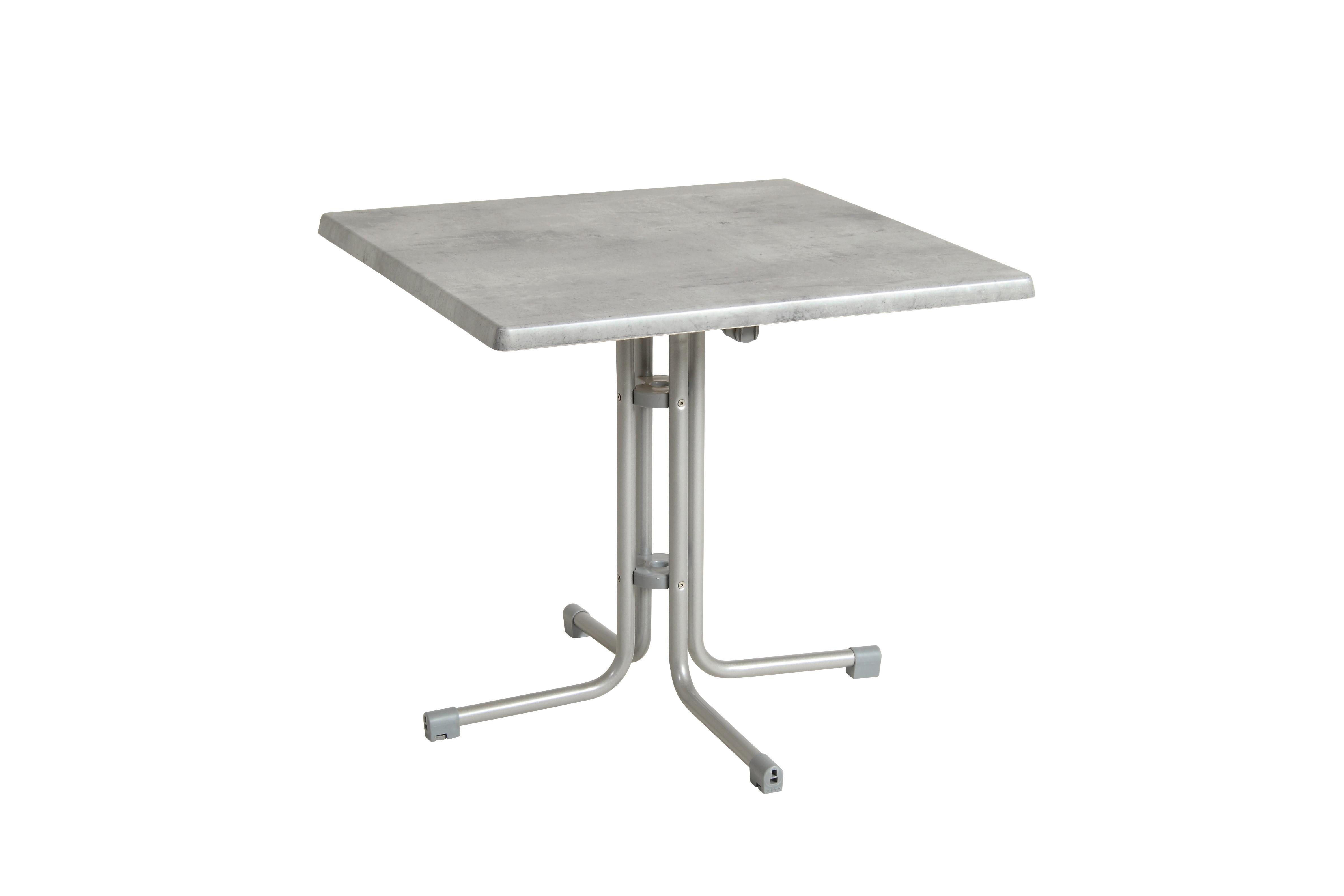 Vrtna Zložljiva Miza Acamp, Siva - platinaste barve/siva, Basics, kovina/leseni material (70/70/72cm) - Gardenson