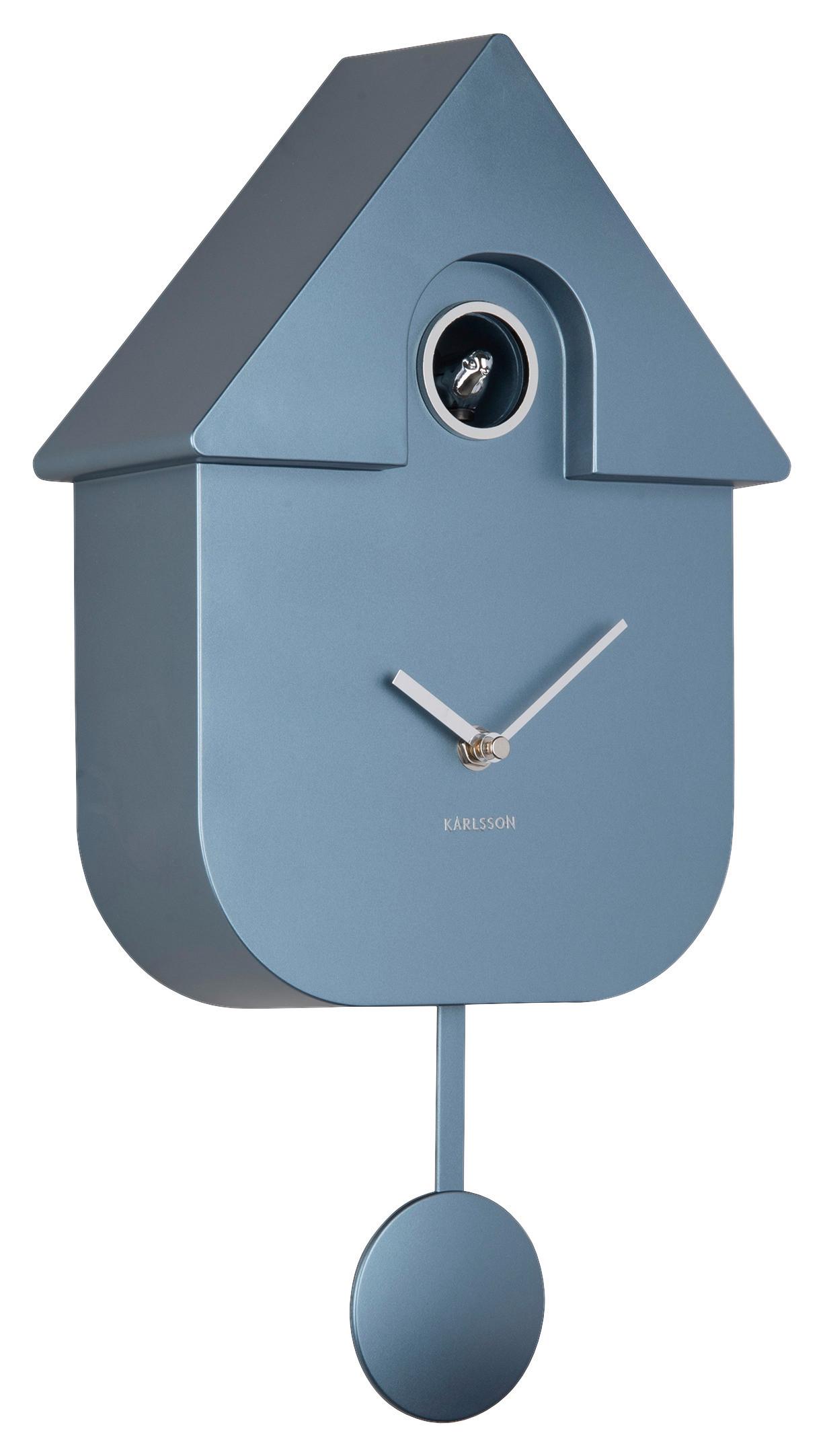 ZEGAR ŚCIENNY KA5867DB - niebieski, Basics, tworzywo sztuczne (21,5/41/8,5cm) - Karlsson