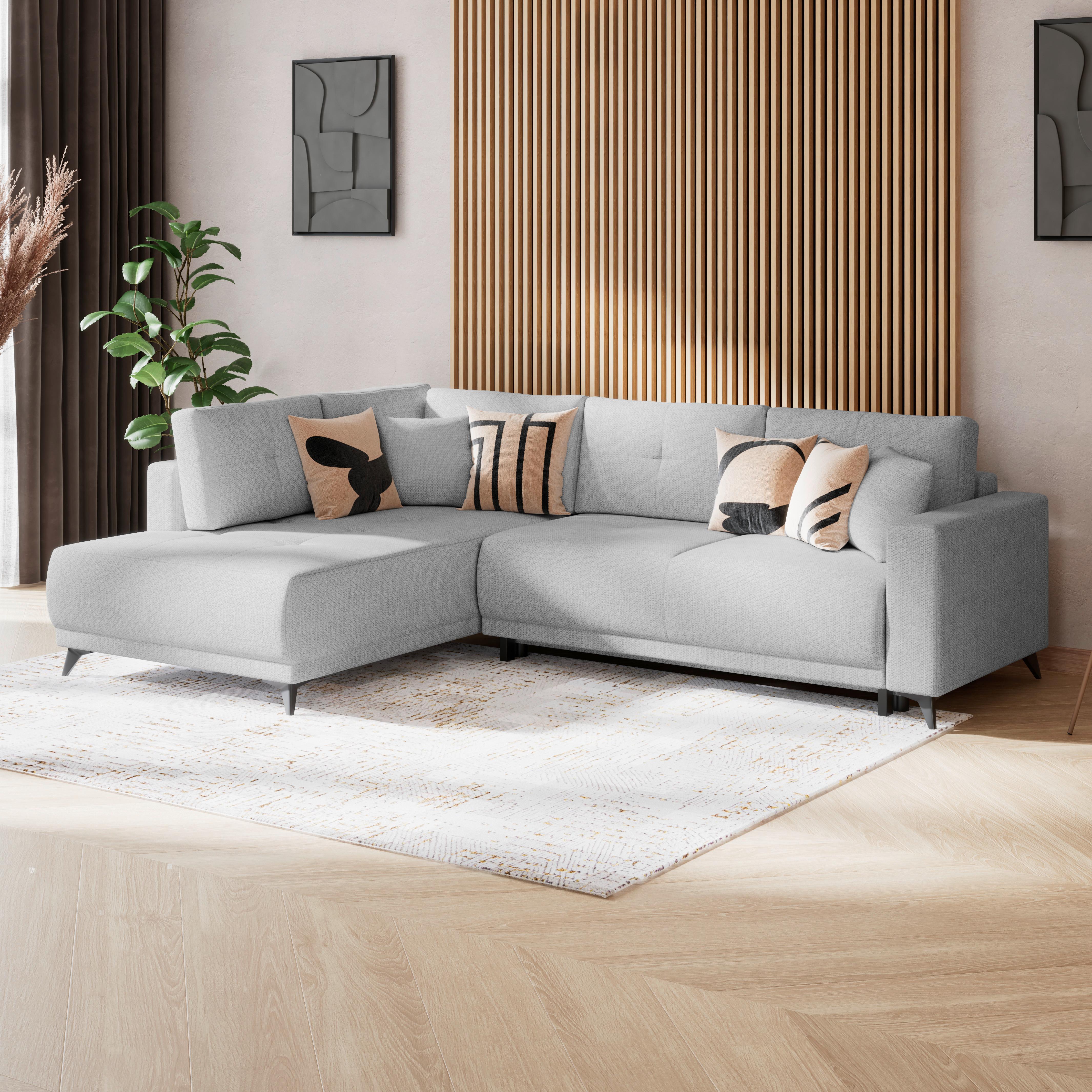 Kutna Garnitura Texas - siva/crna, Konvencionalno, drvo (203/259cm)