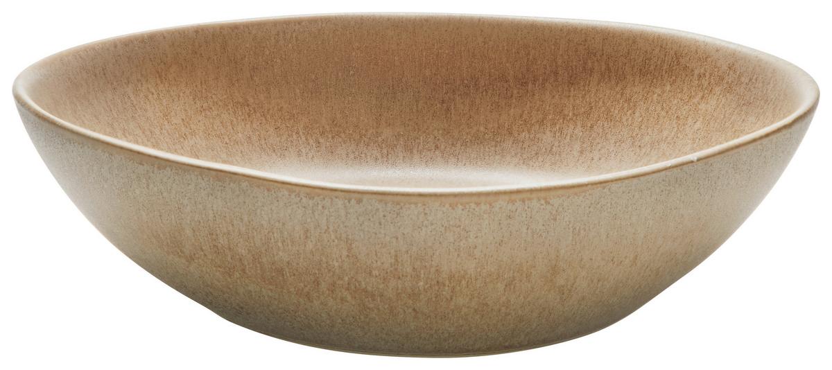 Globoki Krožnik Gourmet - bež, Moderno, keramika (20,5/16,5/5,2cm) - Premium Living