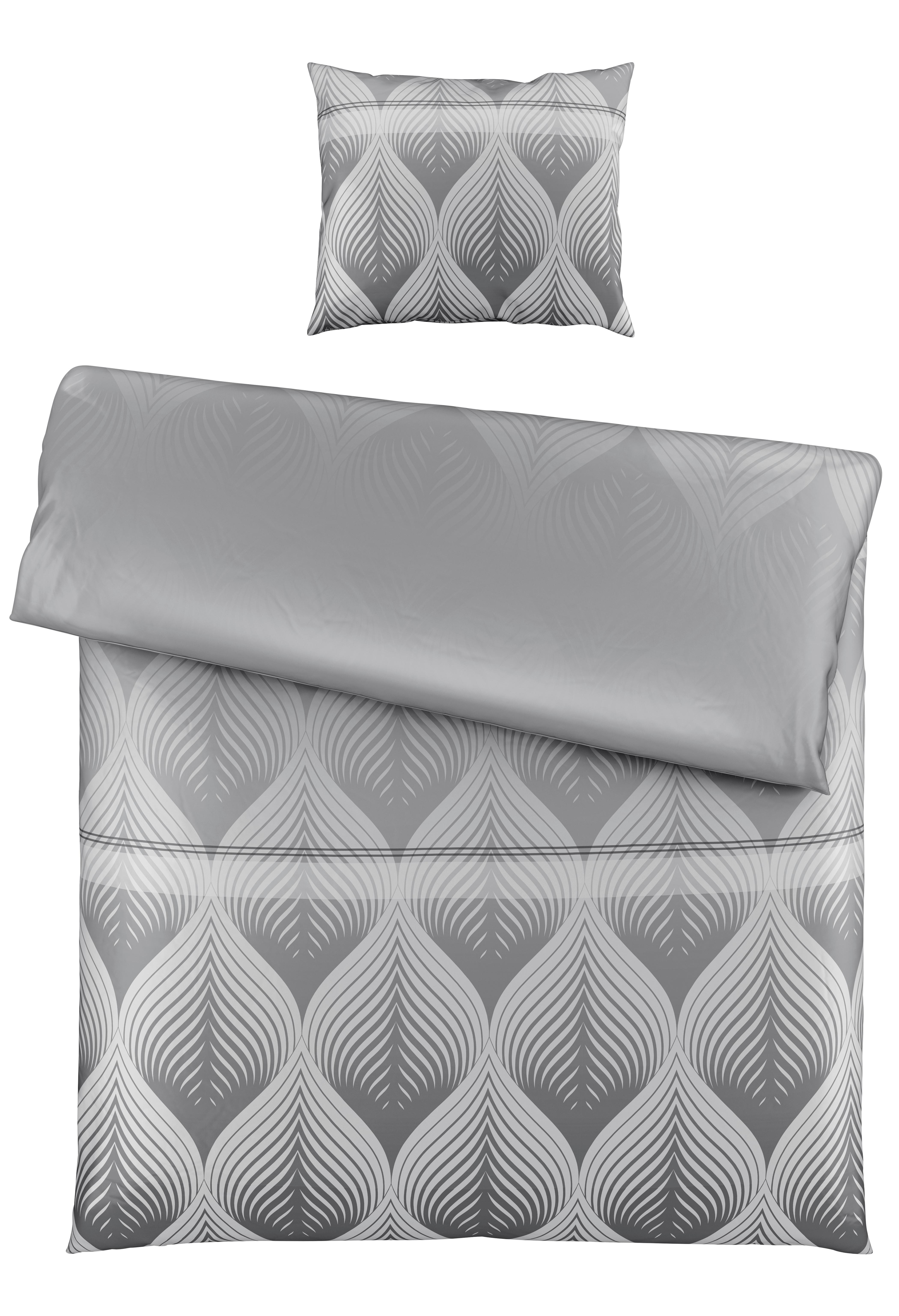 Bettwäscheset Domps - Grau, Modern, Textil (160/210cm) - Modern Living
