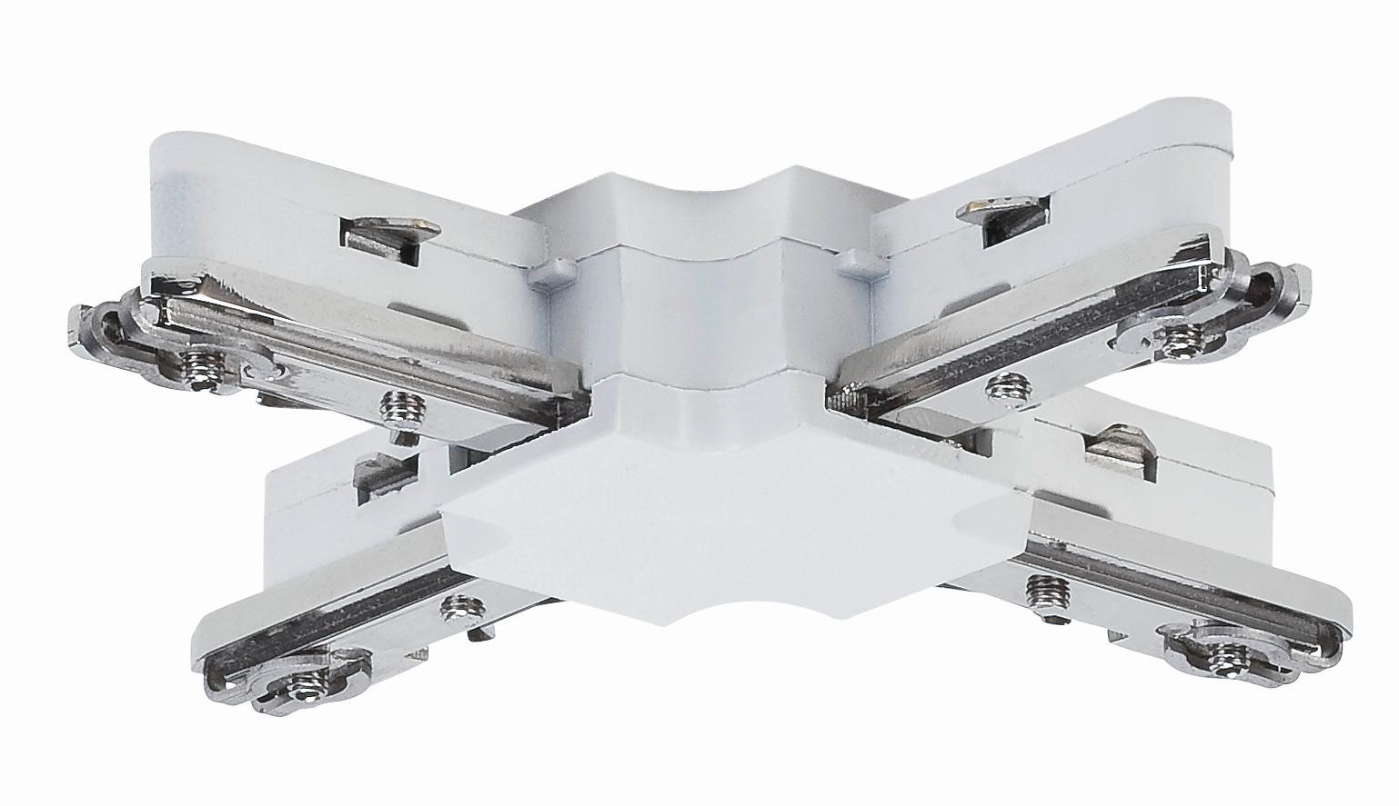 Schienensystem-Verbinder X-Verbinder in Weiß - Weiß, Design, Kunststoff/Metall (10,4/10,4/1,8cm) - Paulmann