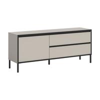 Nizka Omarica Tron, Kašmir, Črna - kašmir/črna, Design, kovina/leseni material (150/62/38cm) - Livetastic