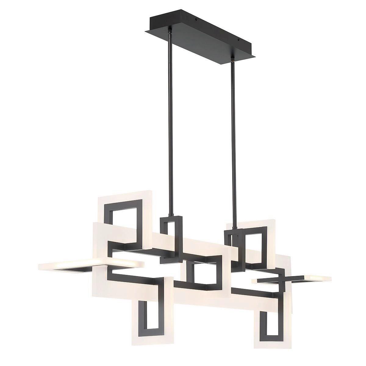 LED Függőlámpa Qn-Inizio-Lp-M-Bk - fekete, Design, műanyag/fém (50/122,8/23,1cm) - Elstead Lighting