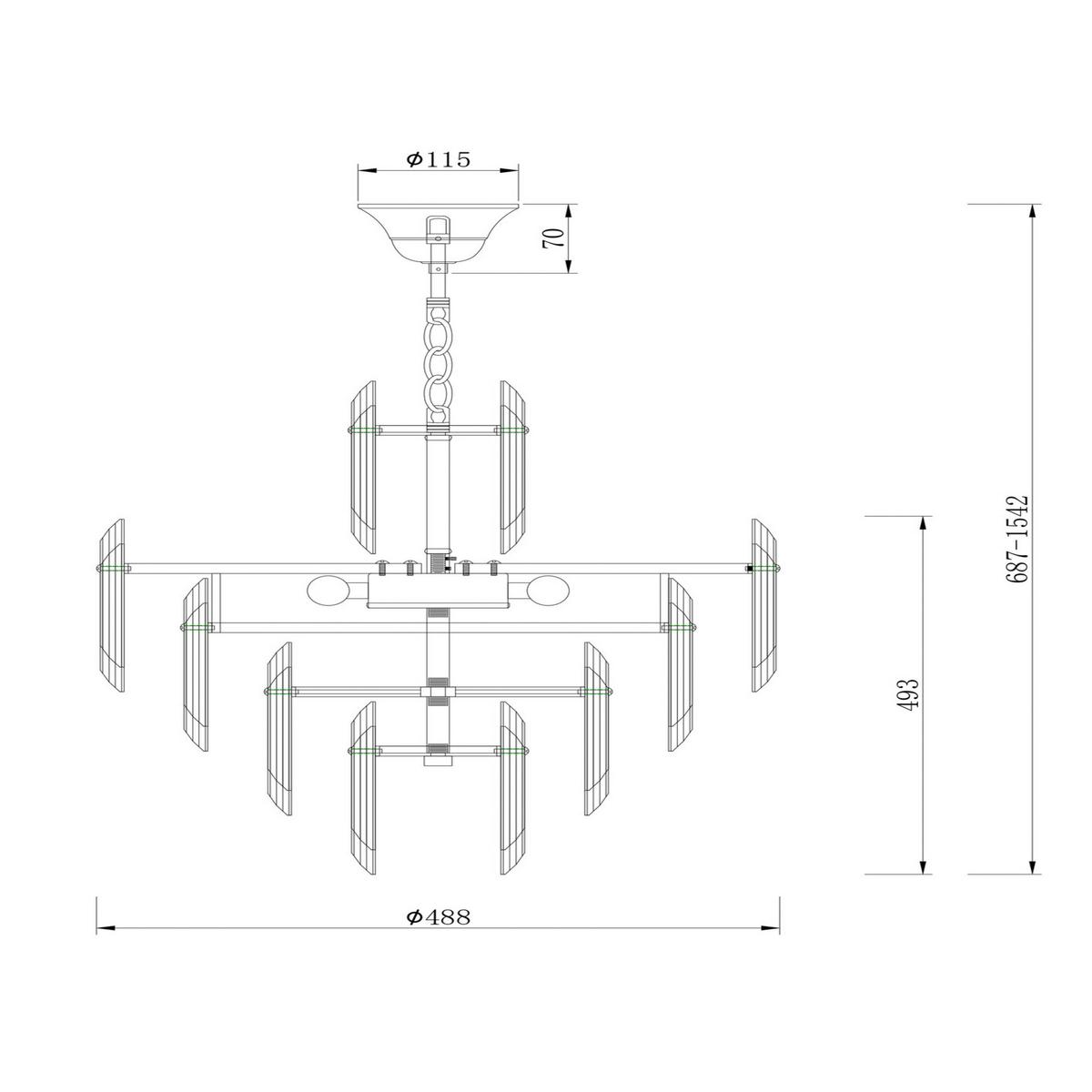 Pendelleuchte Flare Goldfarben max. 40 Watt - Goldfarben, Basics, Glas/Metall (48,8/49,3/48,8cm) - MAYTONI