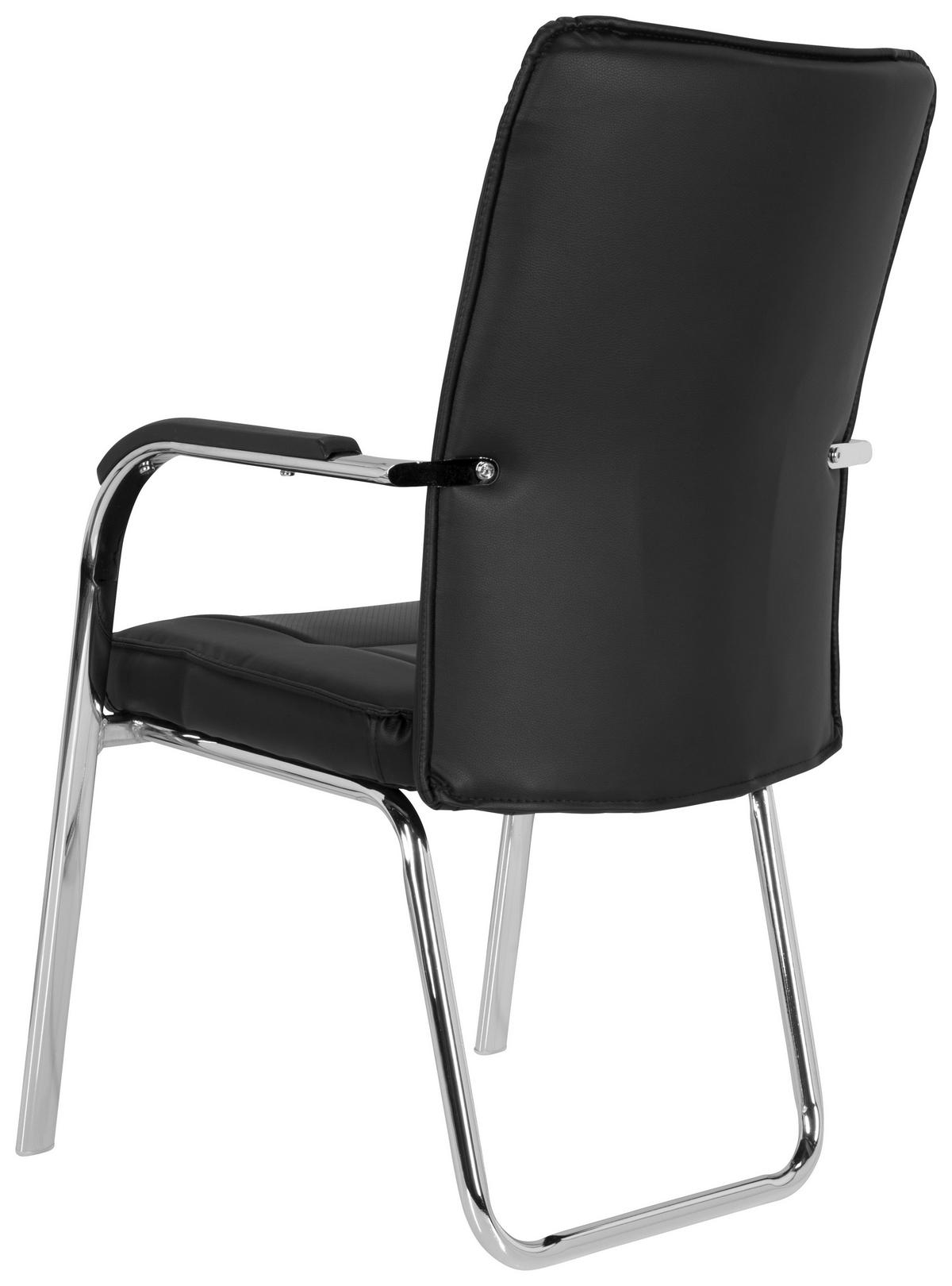 Konferenčni Stol Banda V, Črna - barve kroma/črna, Moderno, kovina/tekstil (55/94/44cm) - MID.YOU
