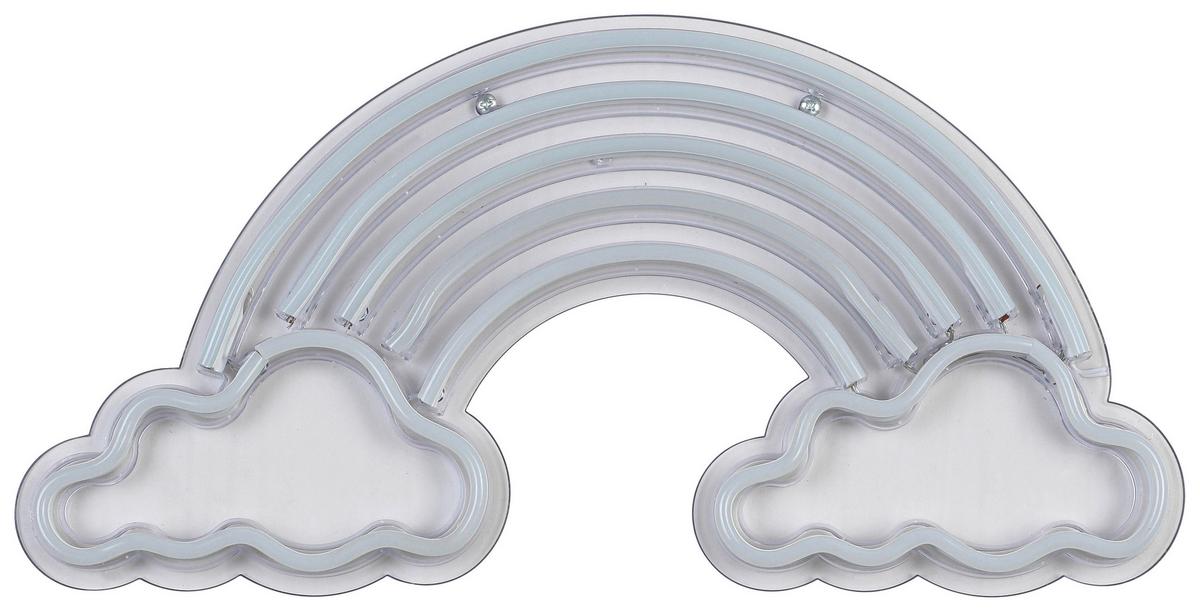 Lampă LED decorativă Renibo - alb/transparent, Modern, plastic (40/20/1,30cm) - Mömax