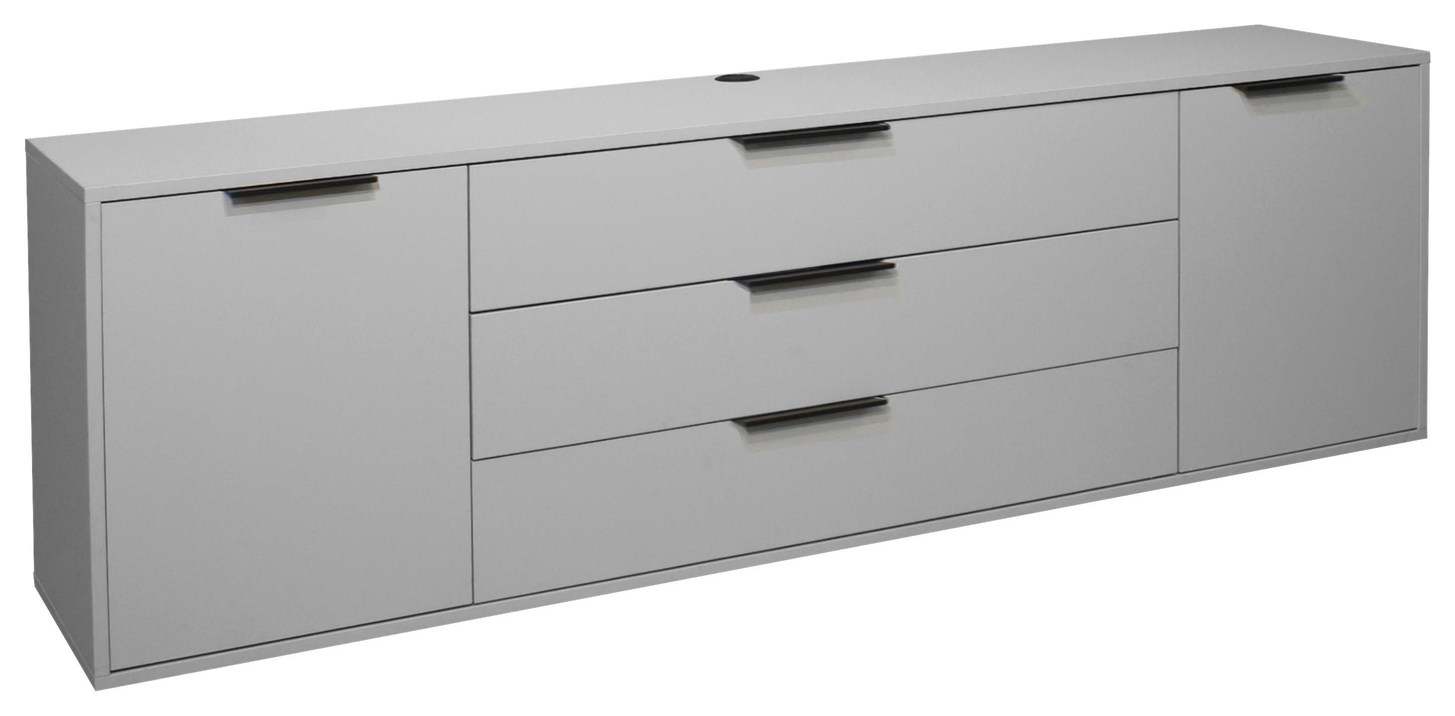 Lowboard in Grau - Grau, Modern (216/67/45cm) - Premium Living