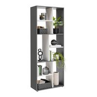 Regal Ibiza Anthrazit/Weiß - Schwarz, KONVENTIONELL, Holzwerkstoff (71/186/33cm) - Mömax