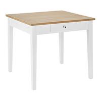 Esstisch Camden in Holz Kiefer massiv ca. 80x86 cm - Weiß/Kieferfarben, Design, Holz (80/79/86cm) - Bessagi Home