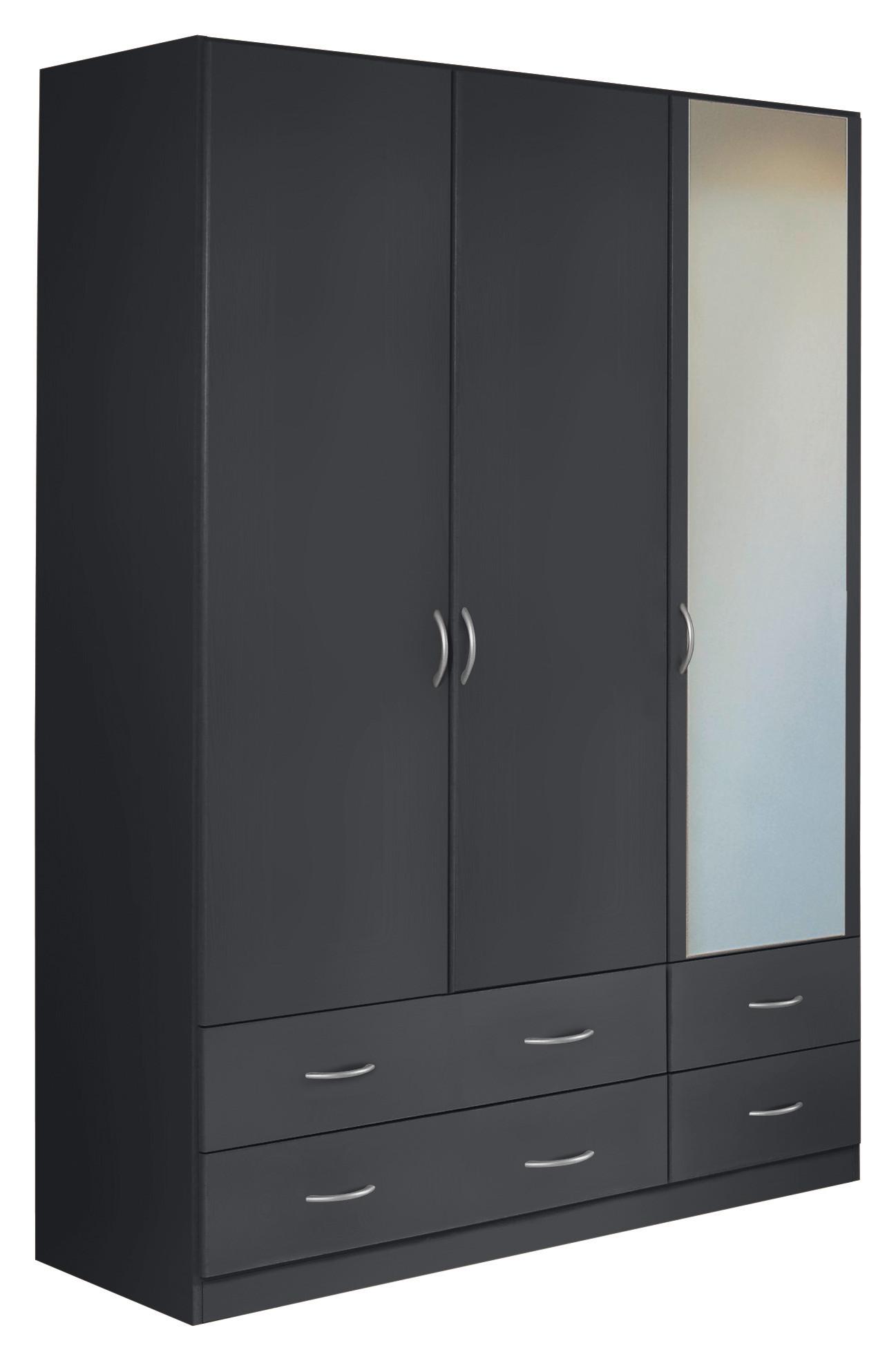 Omara S Klasičnimi Vrati Case, Siva - srebrne barve/siva, Design, umetna masa/steklo (136/197/54cm) - Boxxx