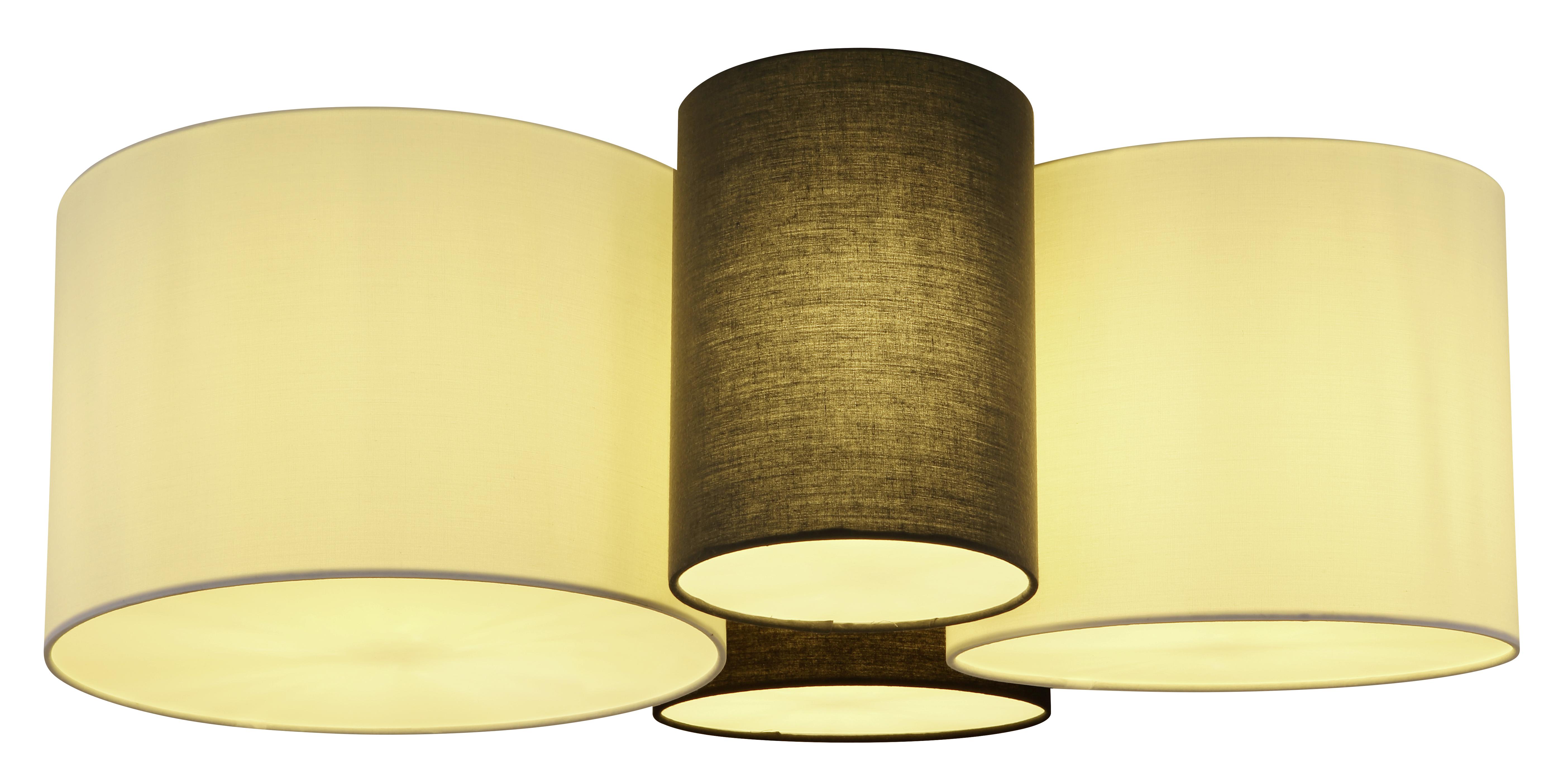 Deckenleuchte Makki max. 15 Watt - weiss/Opal, Modern, Kunststoff/Textil (64/46/26cm)